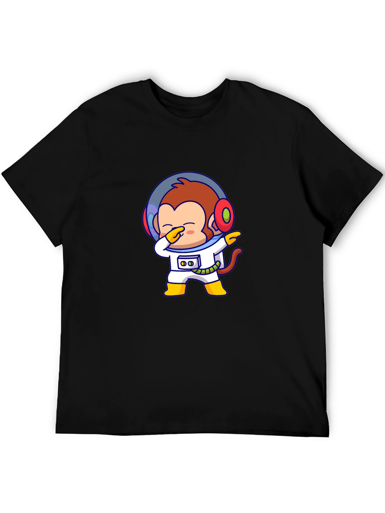 Black Monkey Astronaut T-Shirt - Dabbin' in Space! view 5