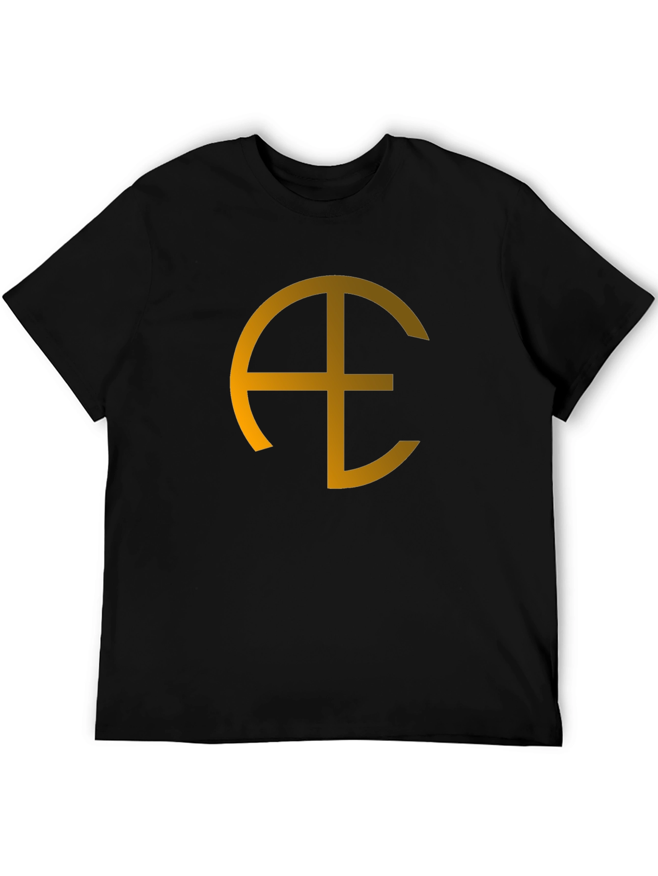 Black Geometric Symbol Graphic Black Tee view 5