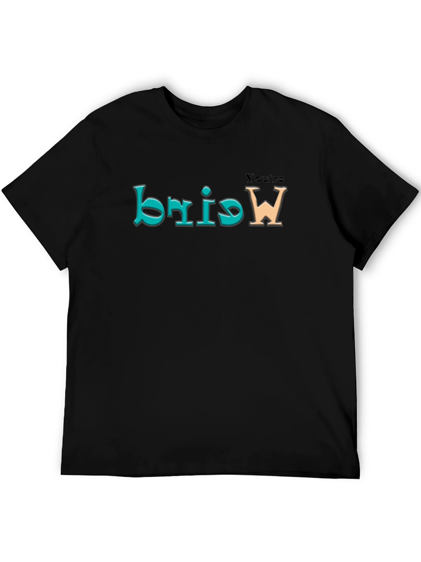 Black You're Weird Men's Black Tee view 5