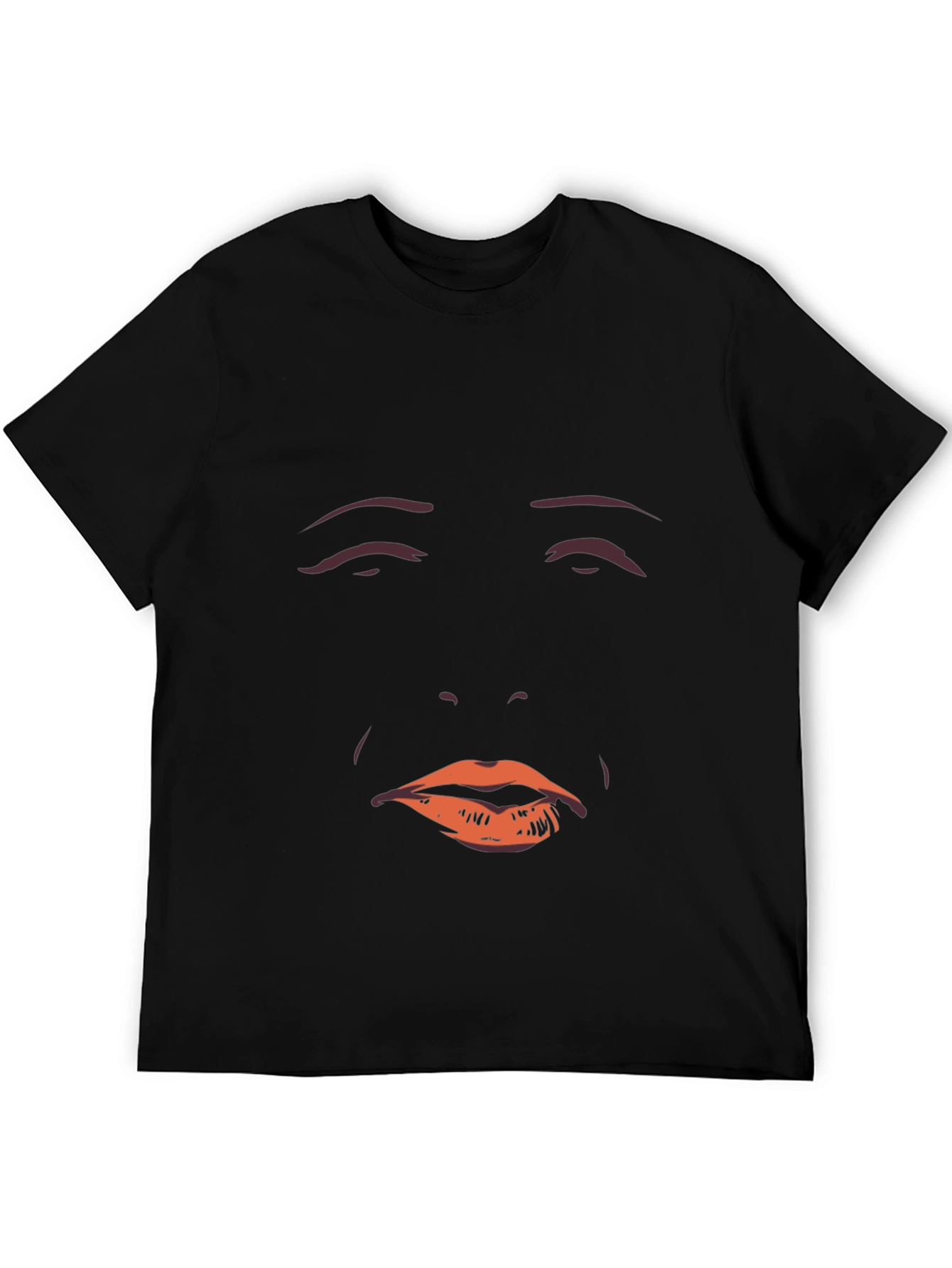 Black Mysterious Face Graphic Tee - Unisex Soft Cotton T-Shirt view 5
