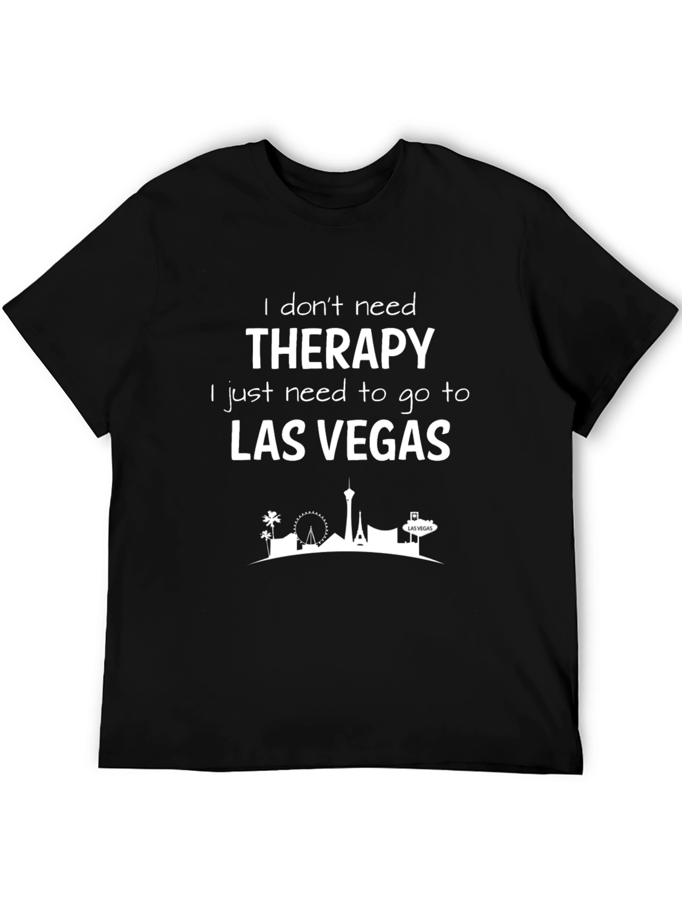 Black Therapy Las Vegas Graphic T-Shirt view 5