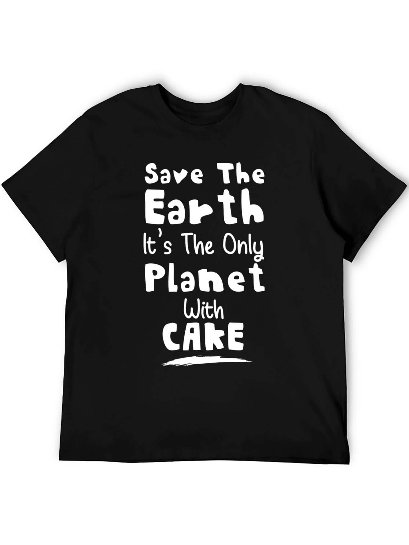 Black Save the Earth Cake Planet Graphic Tee view 5