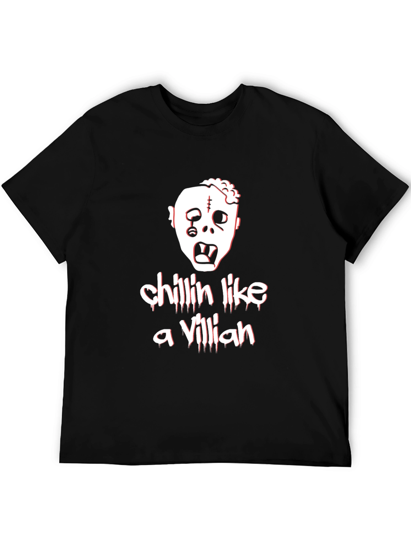 Black Zombie Chillin' Like a Villain T-Shirt view 5