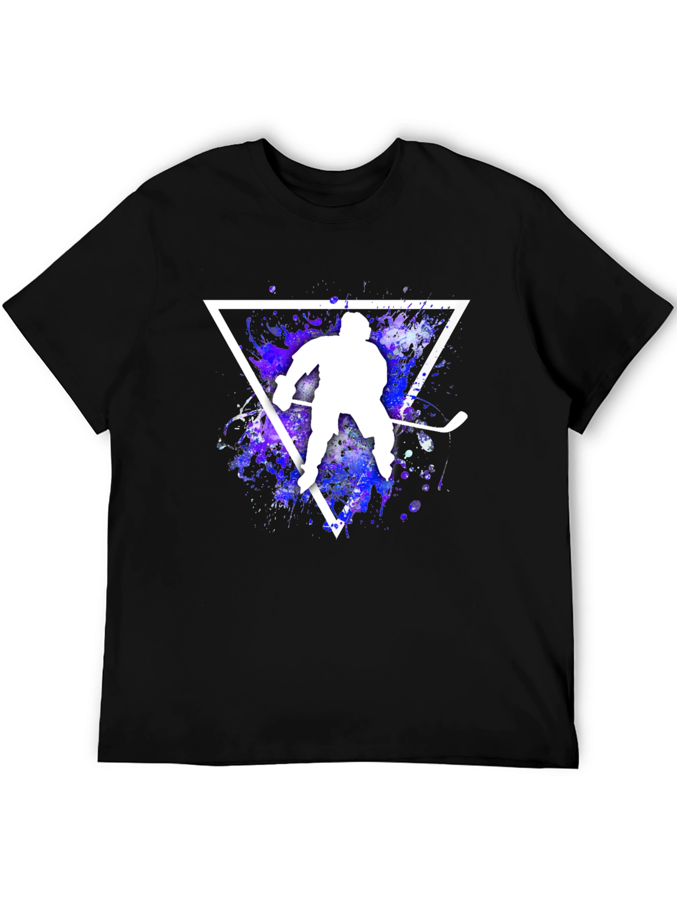 Black Hockey Player Graphic T-Shirt view 5