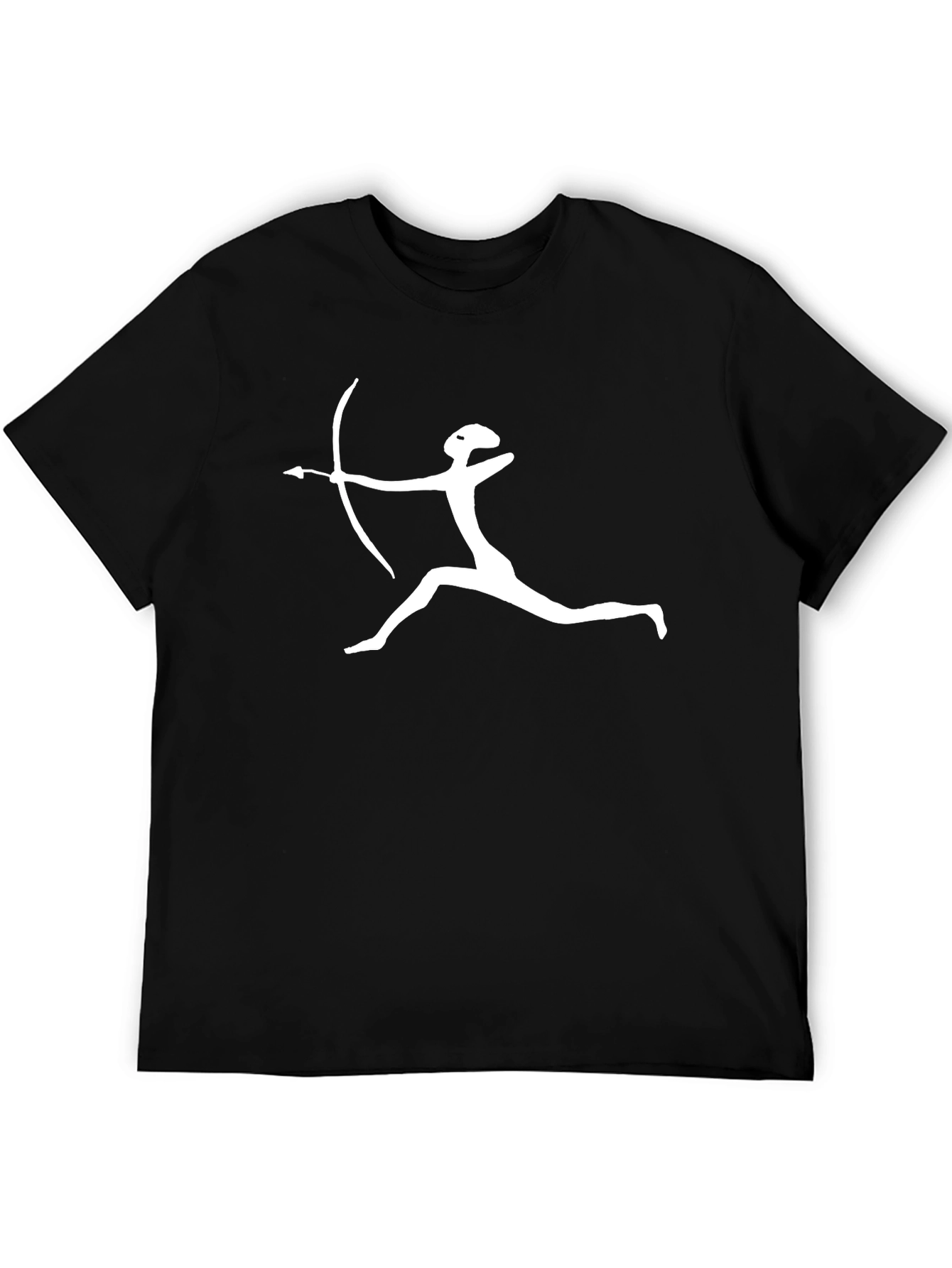 Black Archer Graphic Tee - Black Cotton T-Shirt view 5