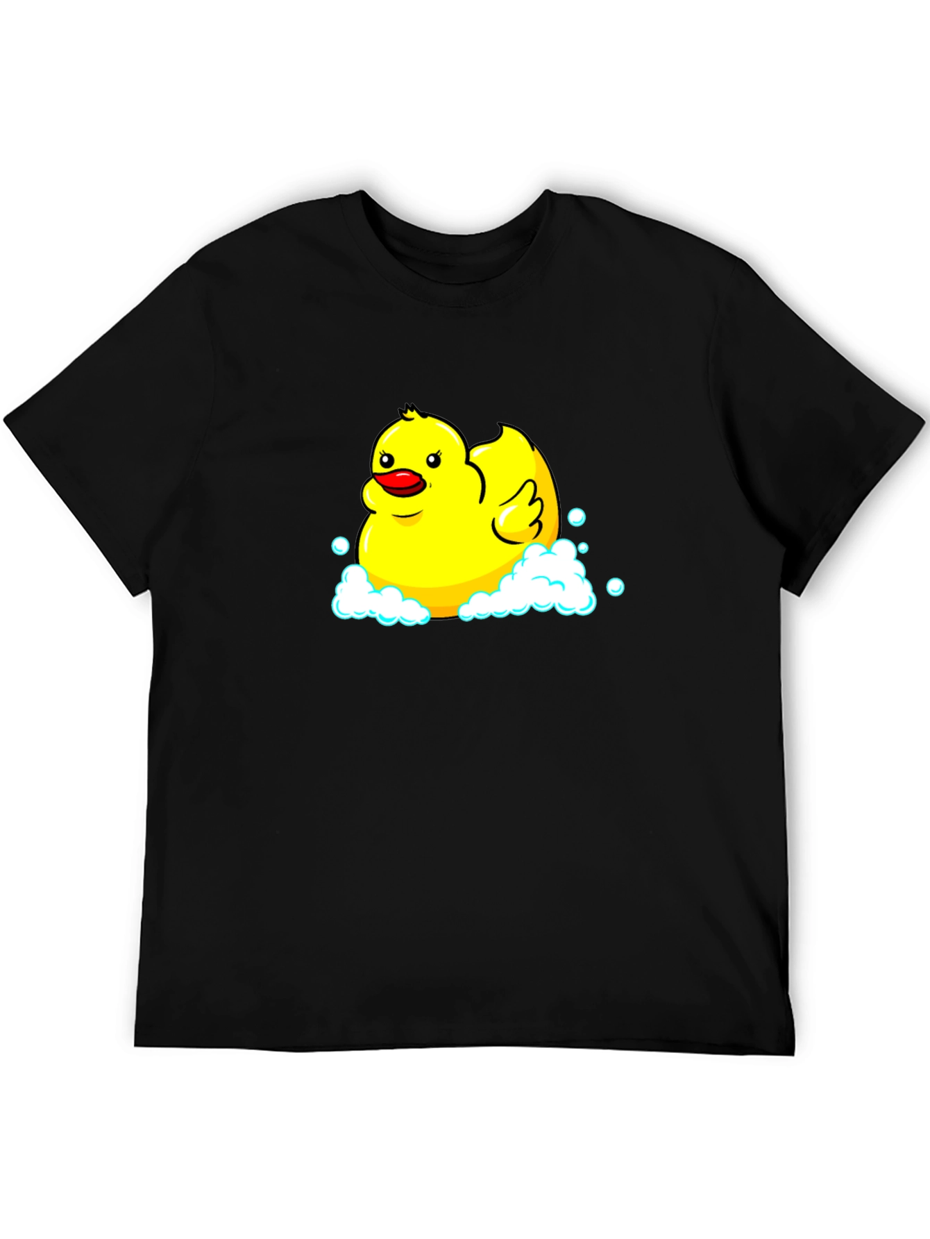 Black Rubber Duck T-Shirt - Black Cotton Tee view 5