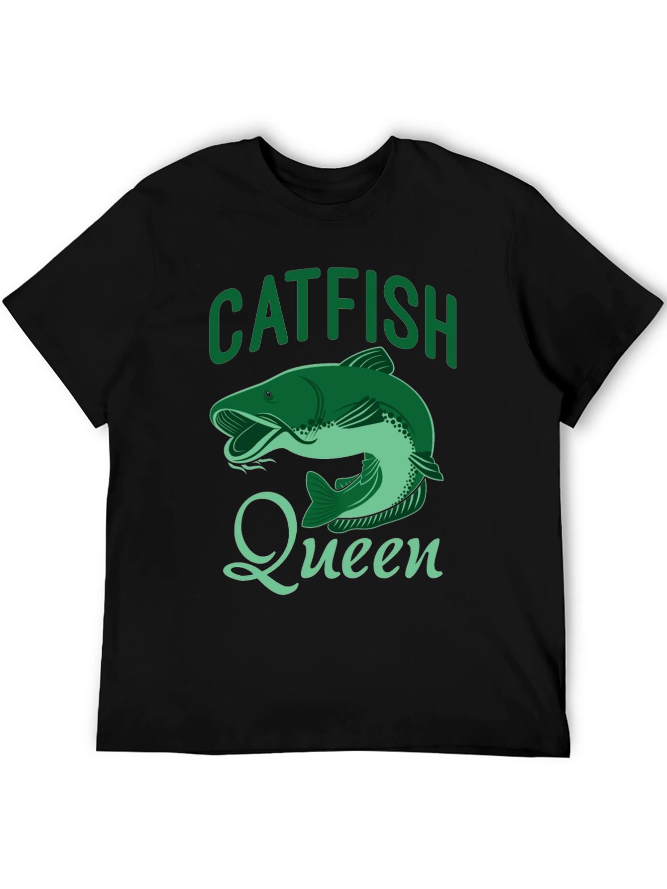 Black Catfish Queen Black T-Shirt - Fishing Apparel view 5