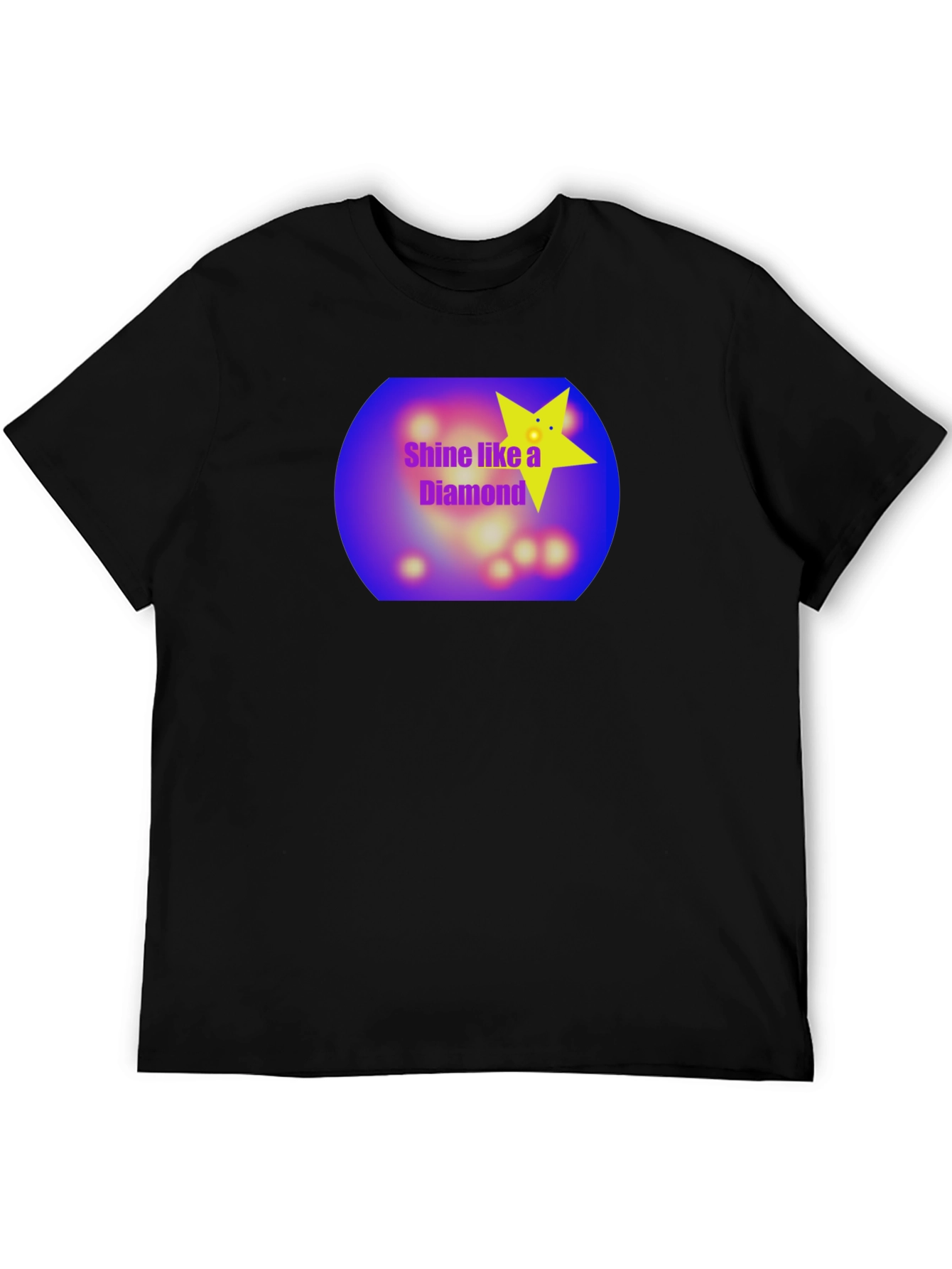 Black Shine Like a Diamond Black T-Shirt view 5
