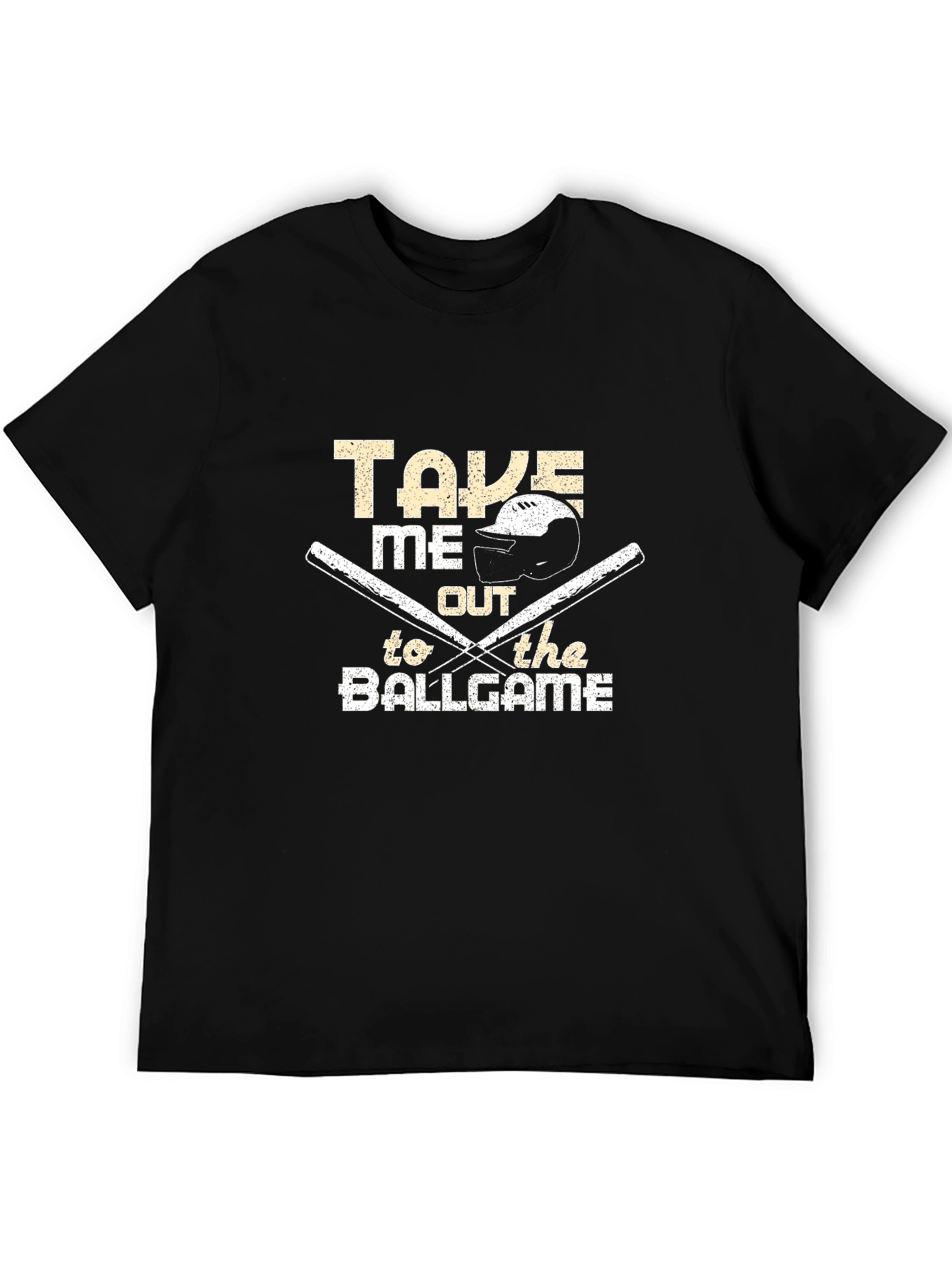 Black Take Me Out to the Ballgame Baseball T-Shirt view 5