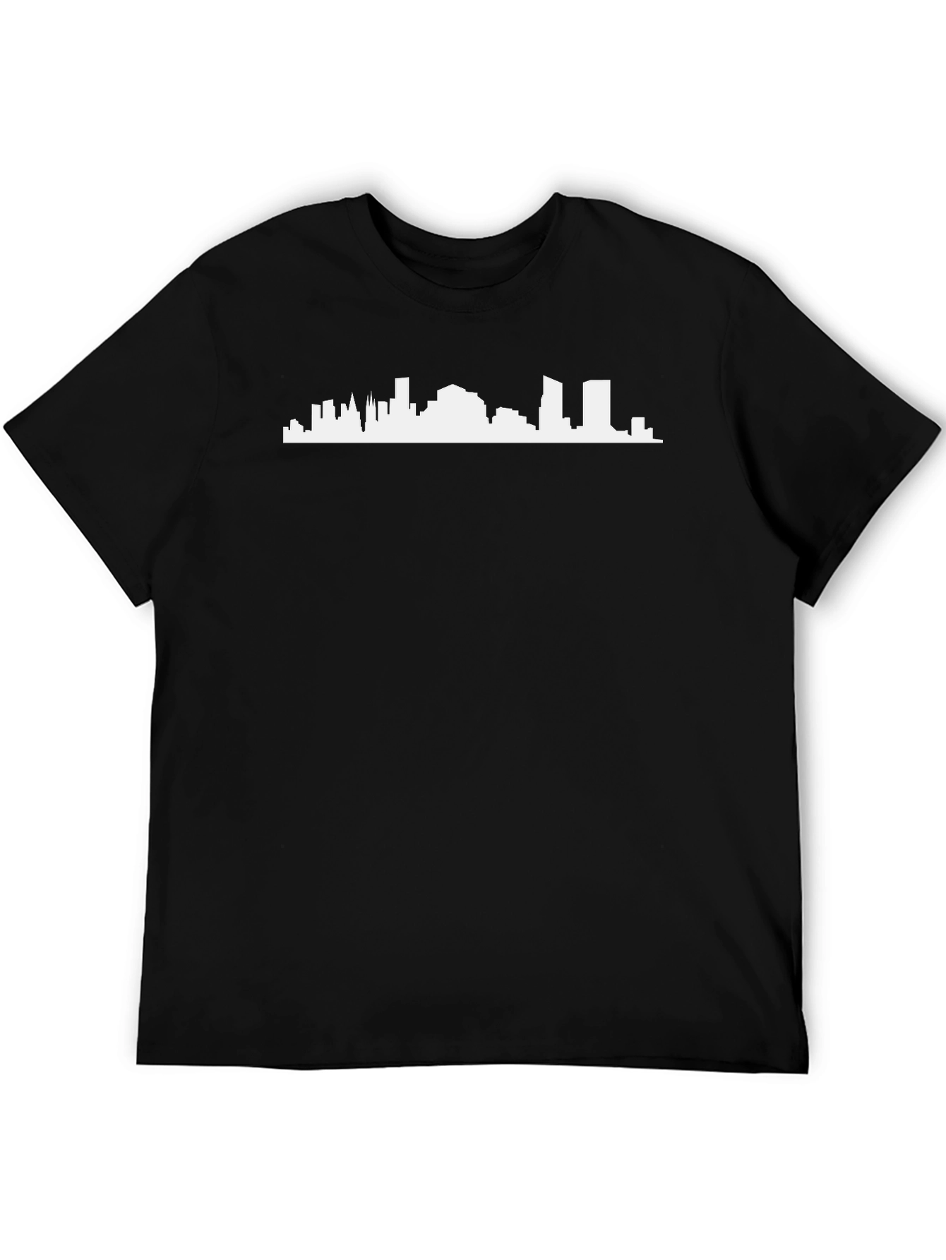 Black City Skyline Graphic T-Shirt - Black view 5