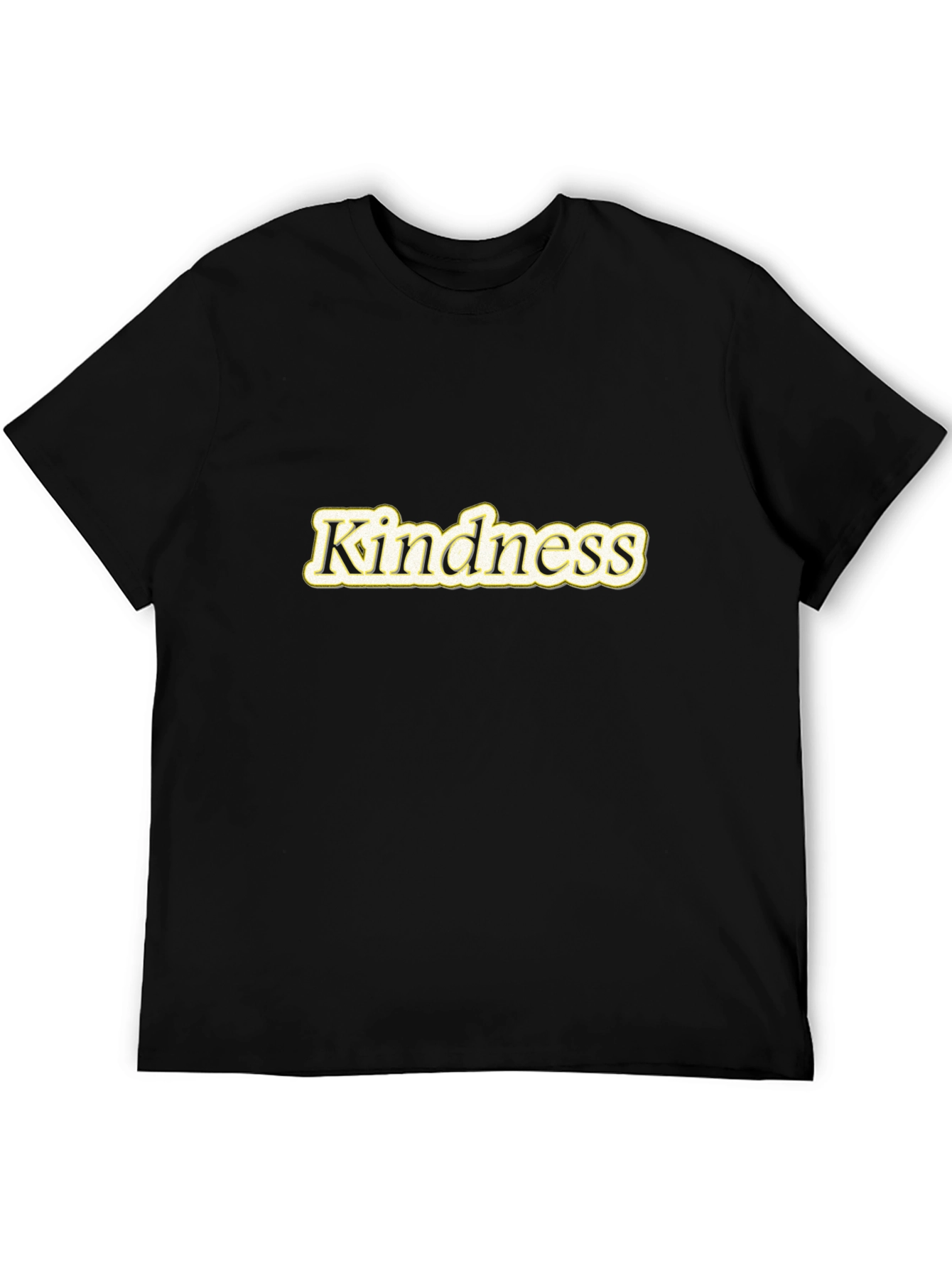 Black Kindness Tee: Stylish Black T-Shirt for Positive Vibes view 5