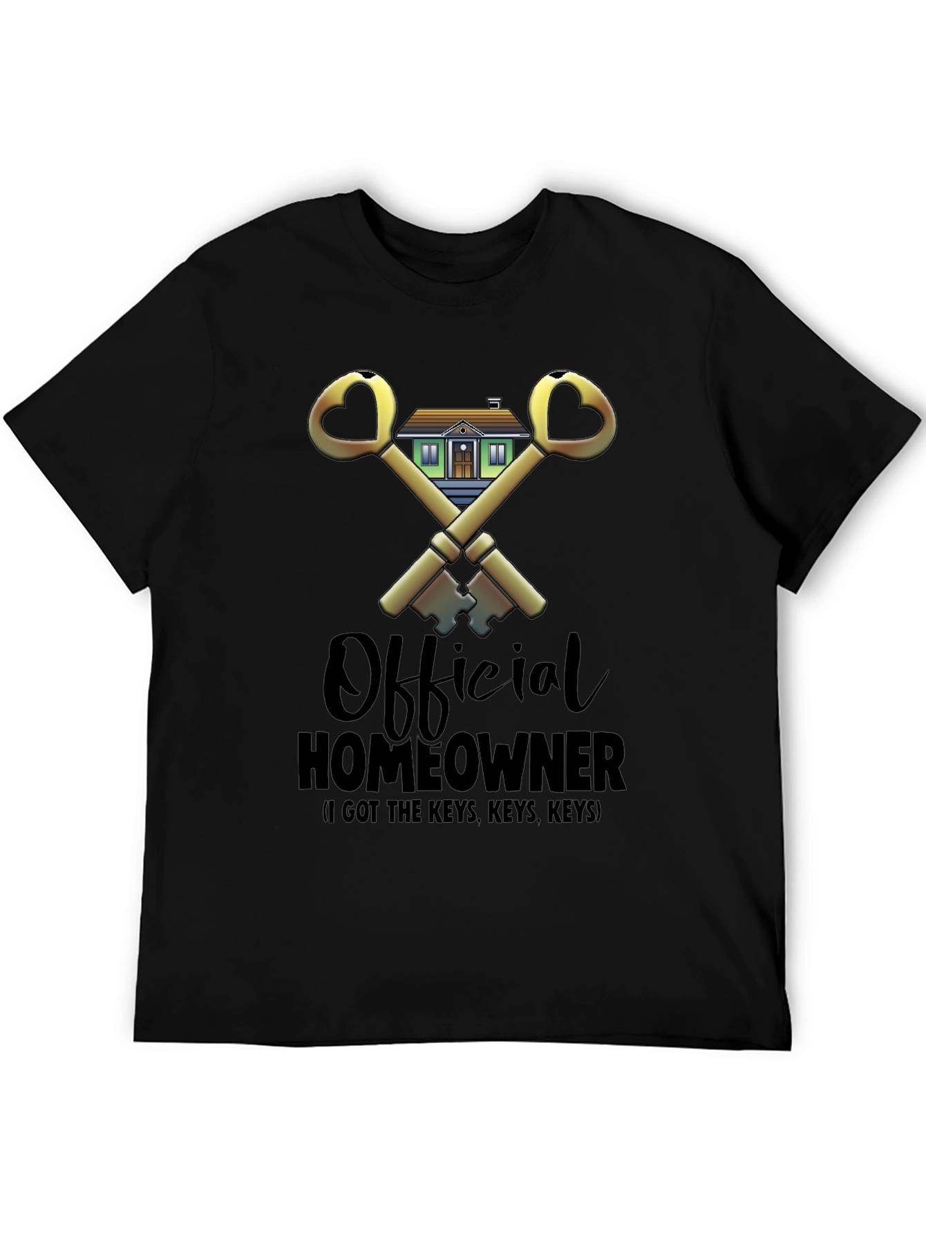 Black Official Homeowner T-Shirt - Got the Keys! view 5
