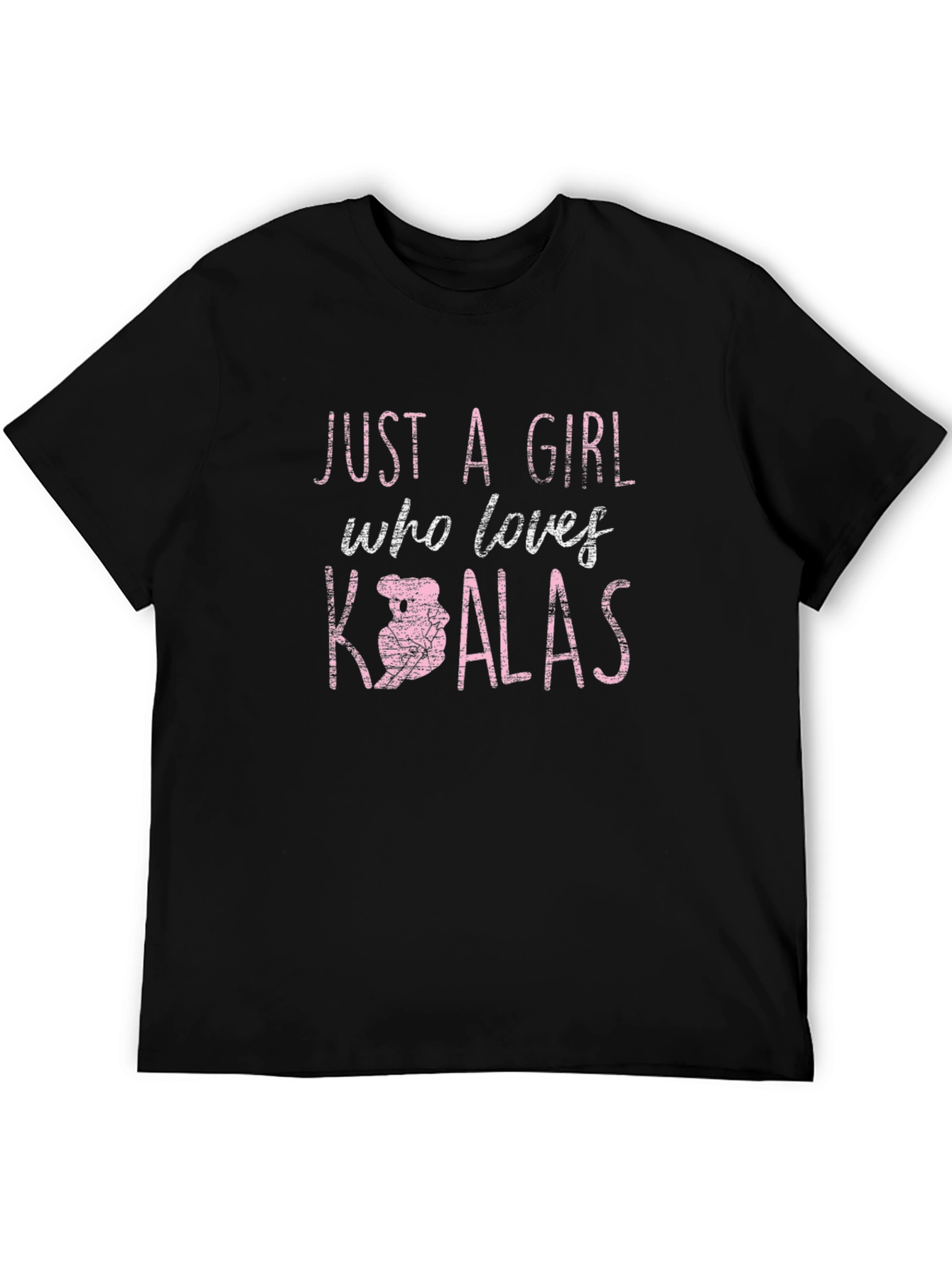 Black Just A Girl Who Loves Koalas Graphic Tee view 5