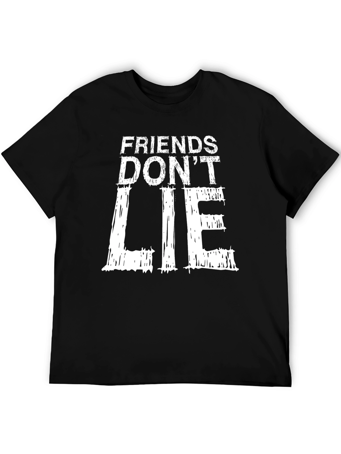 Black Friends Don't Lie Black Graphic T-Shirt view 5