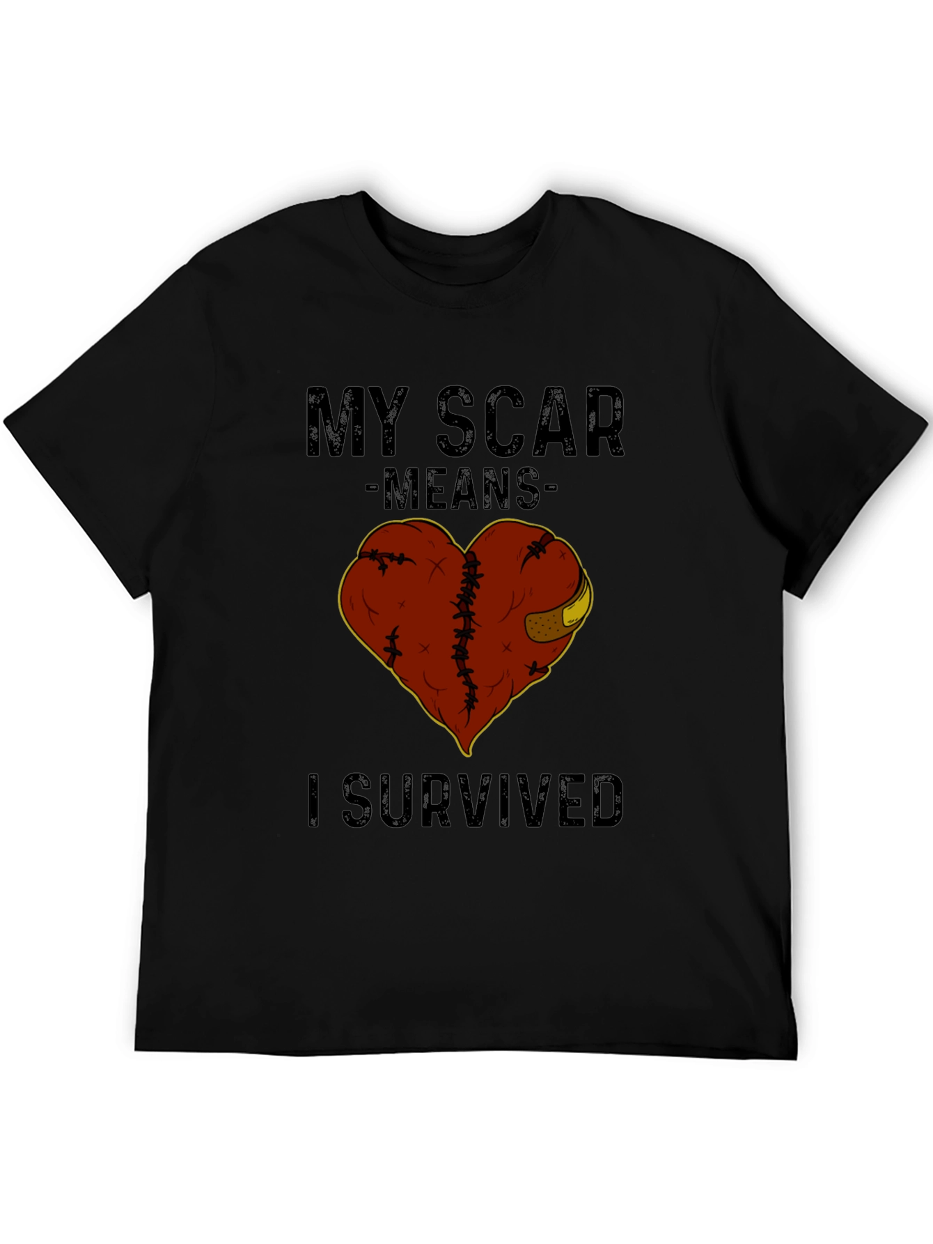 Black My Scar Means I Survived Graphic Tee view 5