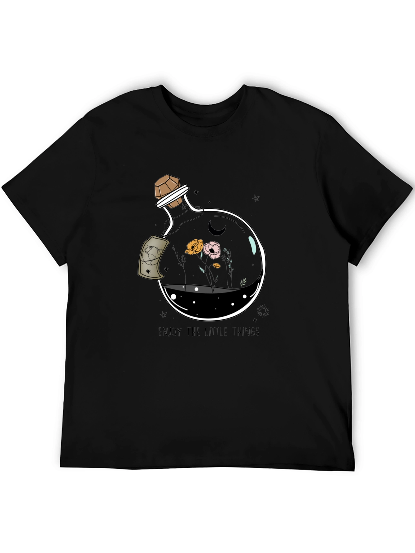 Black Enjoy the Little Things Graphic Tee - Black view 5