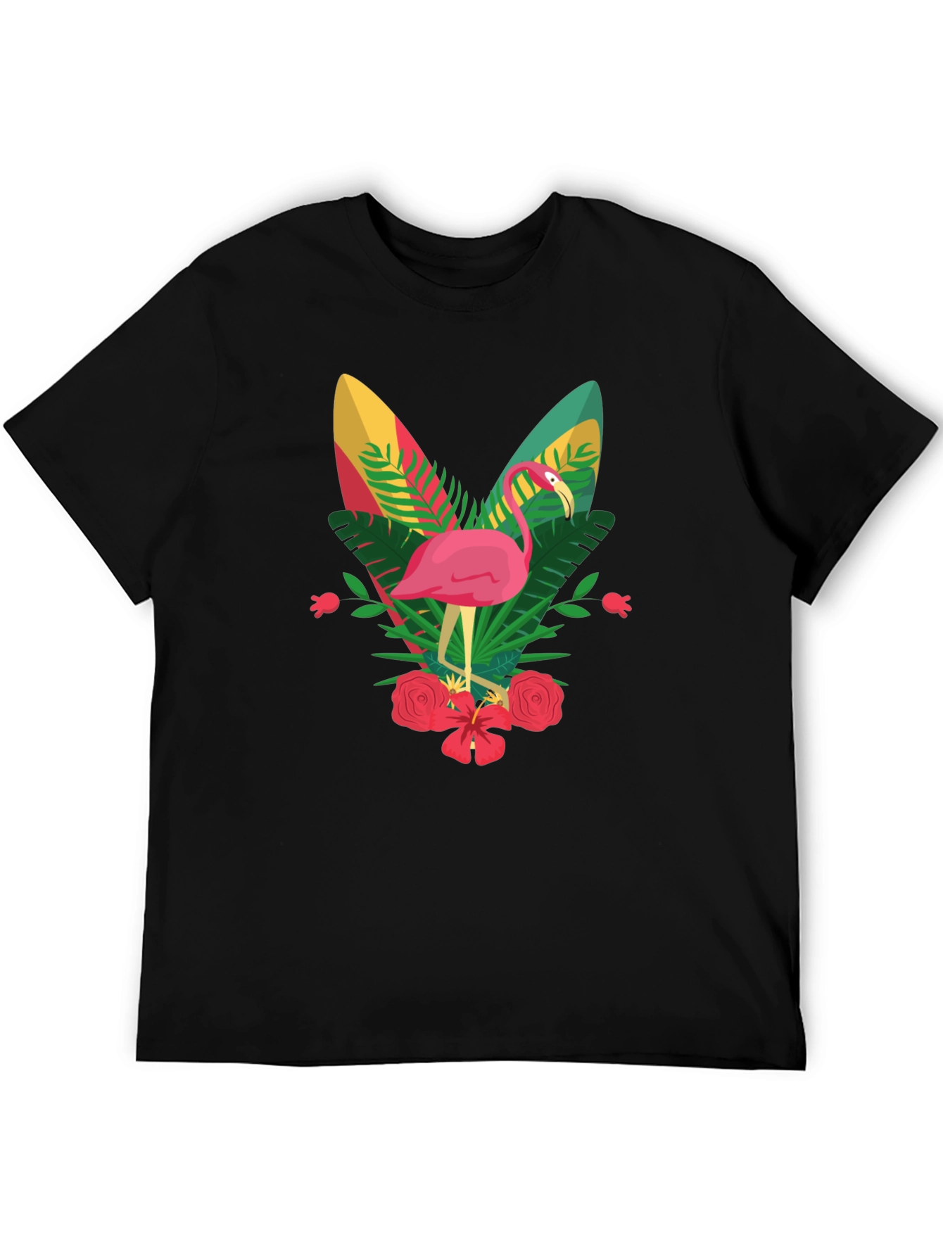 Black Flamingo Graphic Tee - Tropical Vibes view 5