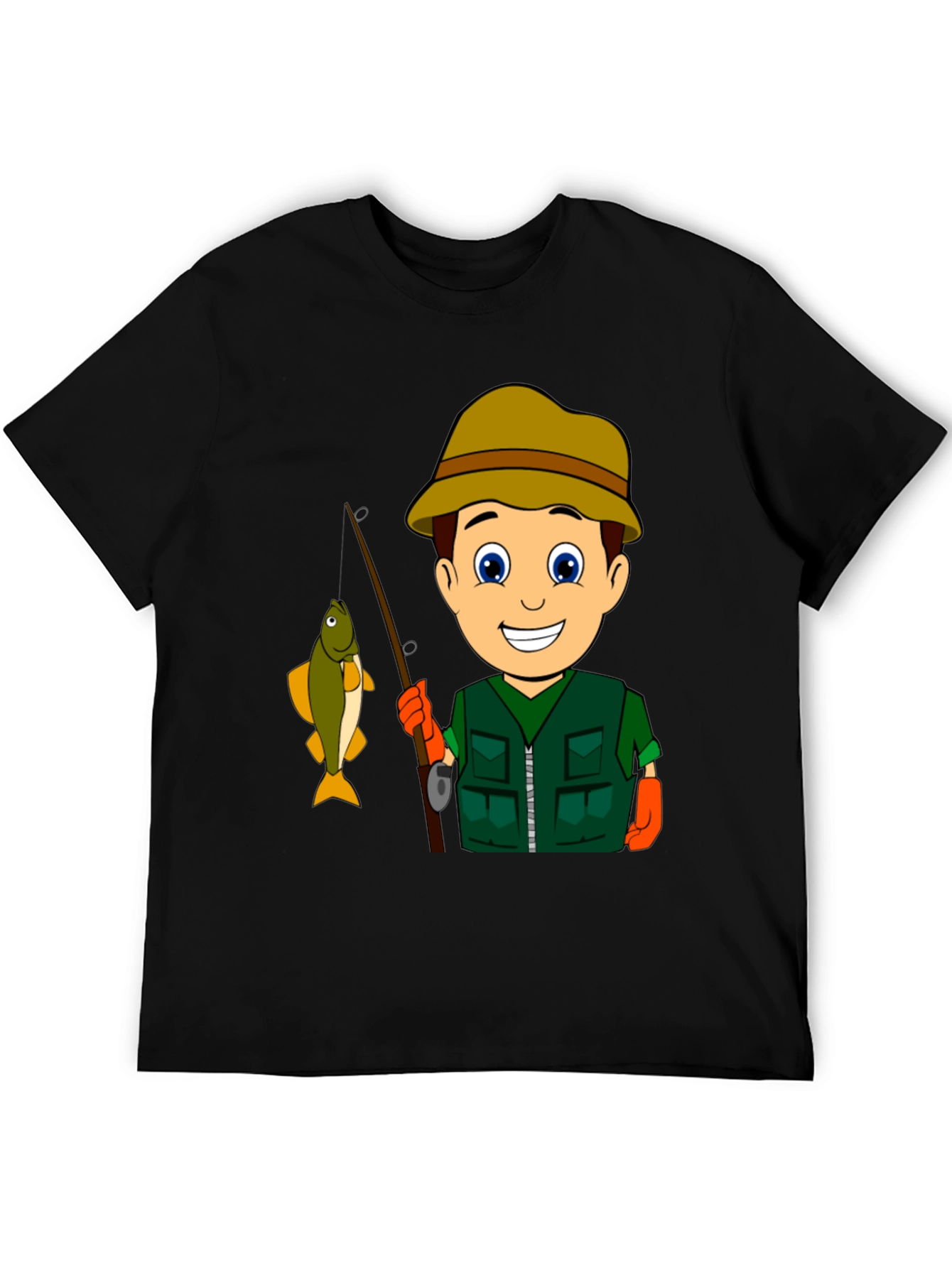 Black Fishing Boy T-Shirt view 5