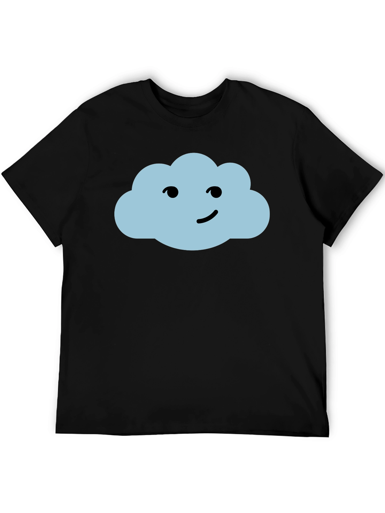 Black Cute Cloud Graphic T-Shirt - Soft Cotton Tee view 5