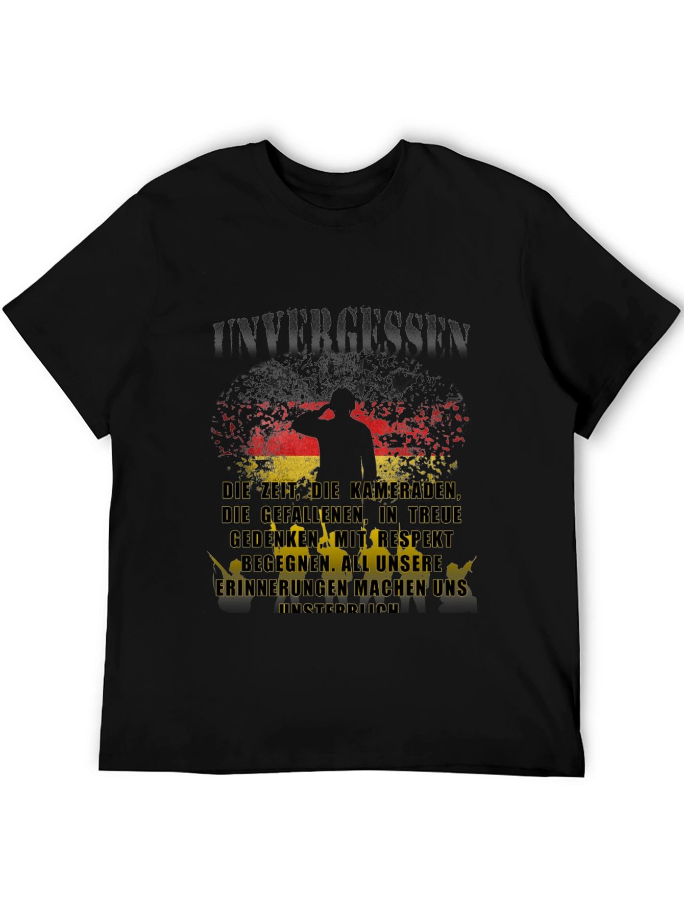 Black Unvergessen German Pride T-Shirt view 5