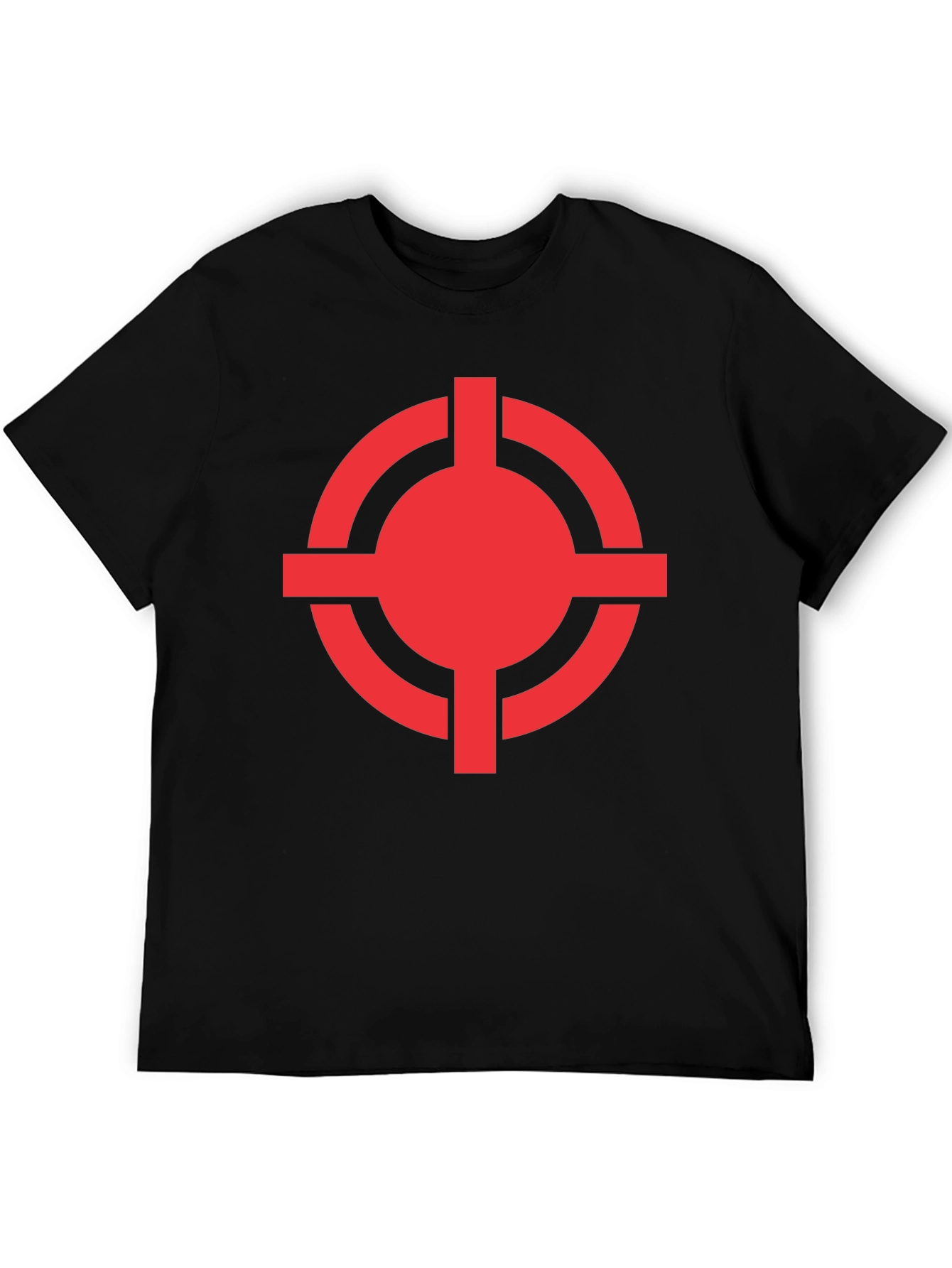 Black Red Target Graphic Black T-Shirt view 5
