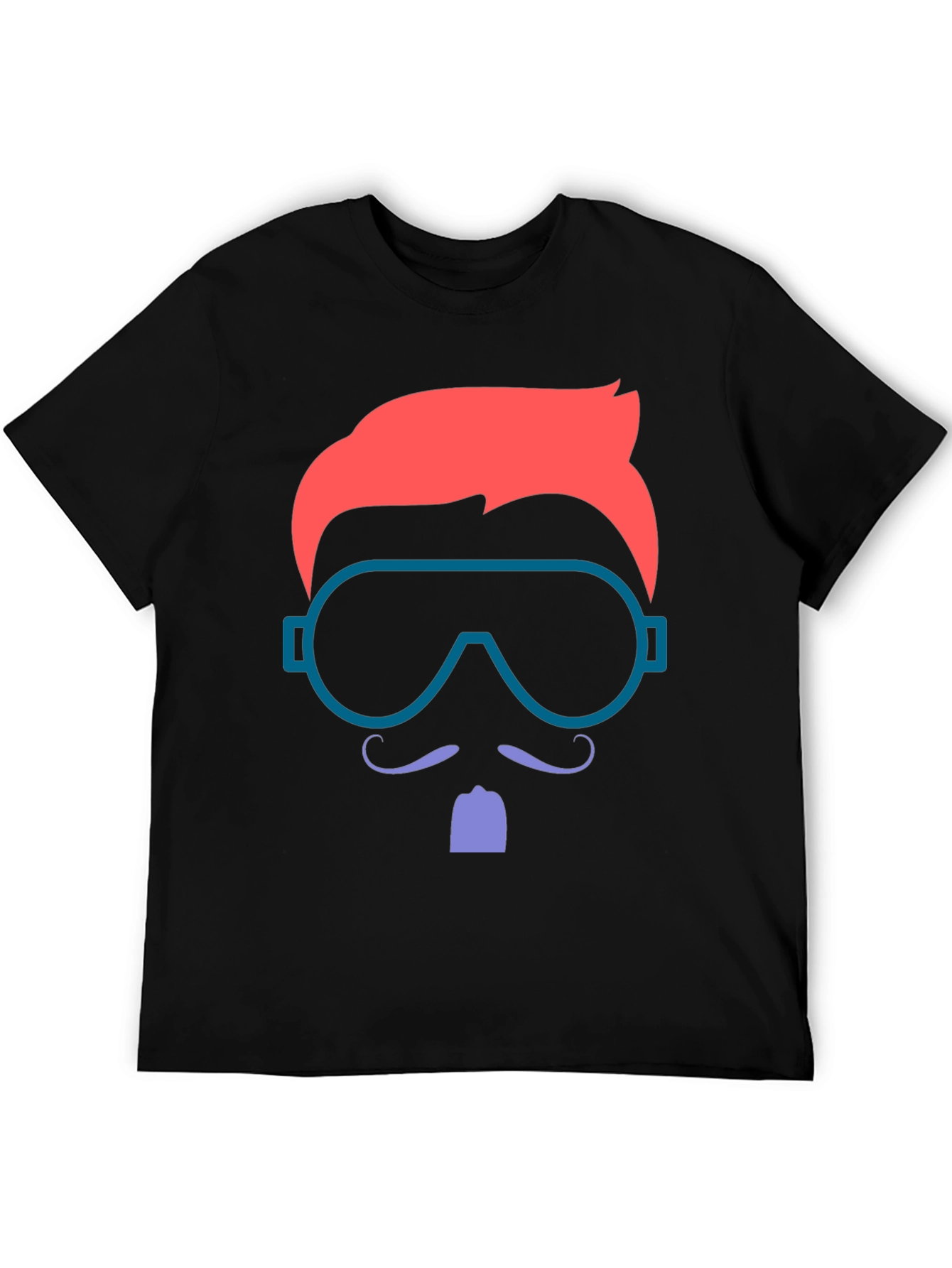 Black Retro Style T-Shirt with Graphic Design view 5