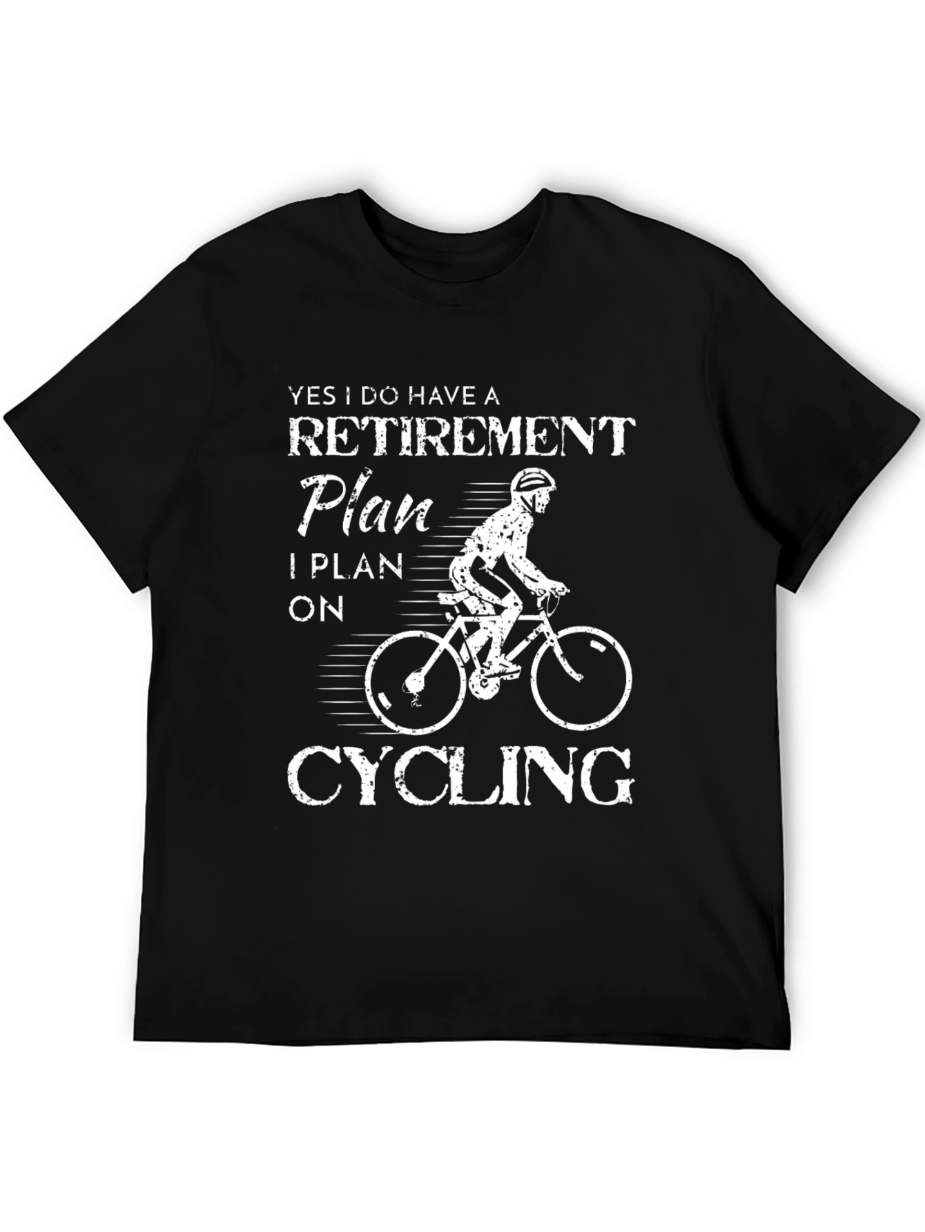 Black Retirement Plan Cycling T-Shirt - Perfect for Cyclists view 5