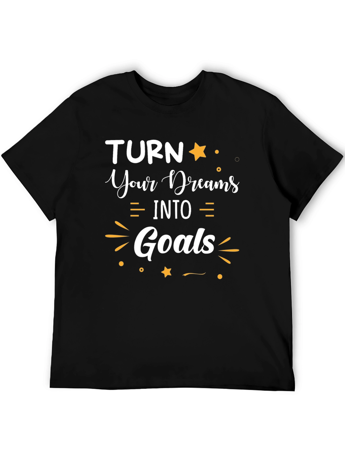 Black Turn Your Dreams Into Goals Graphic Tee view 5