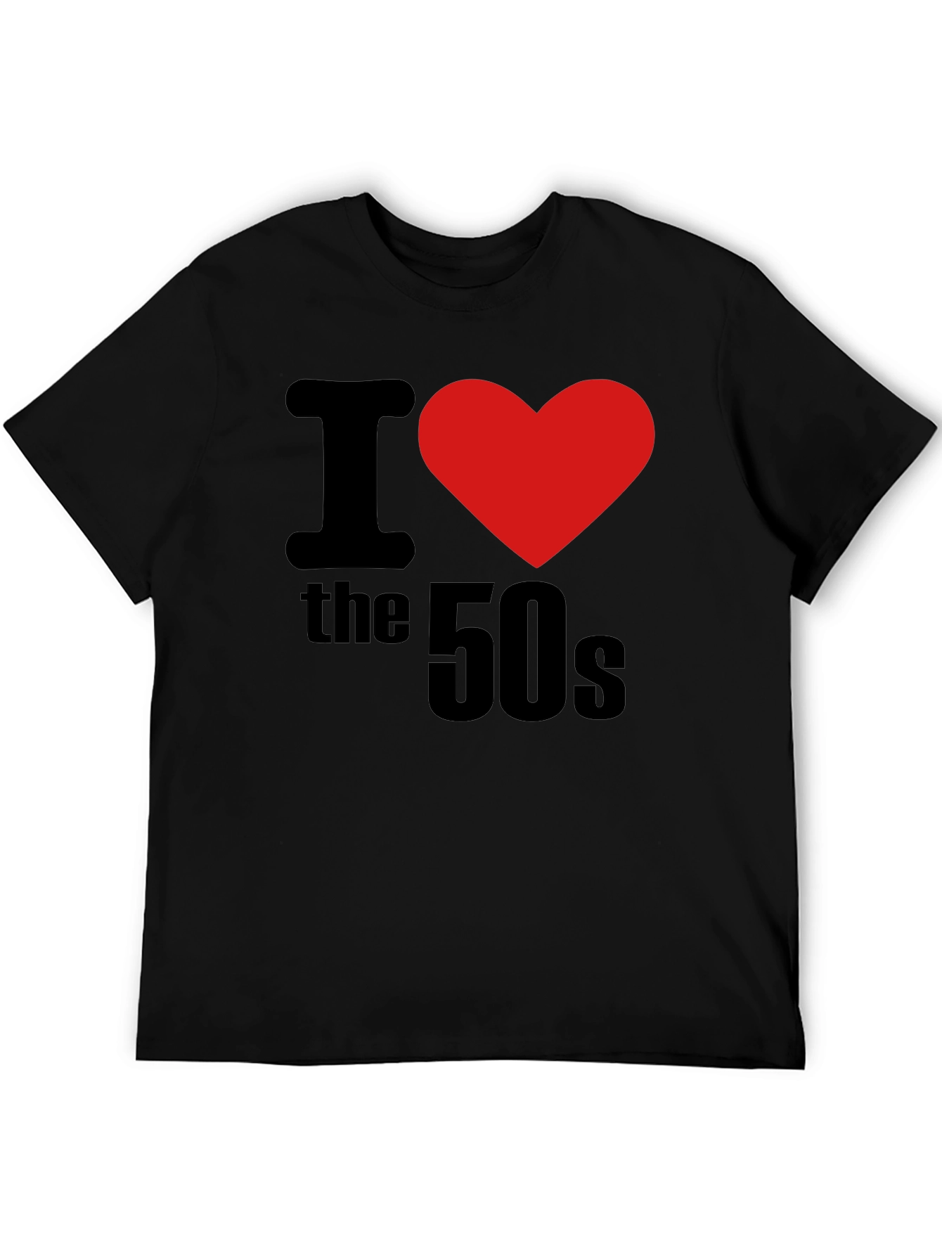 Black I Love The 50s Retro T-Shirt view 5