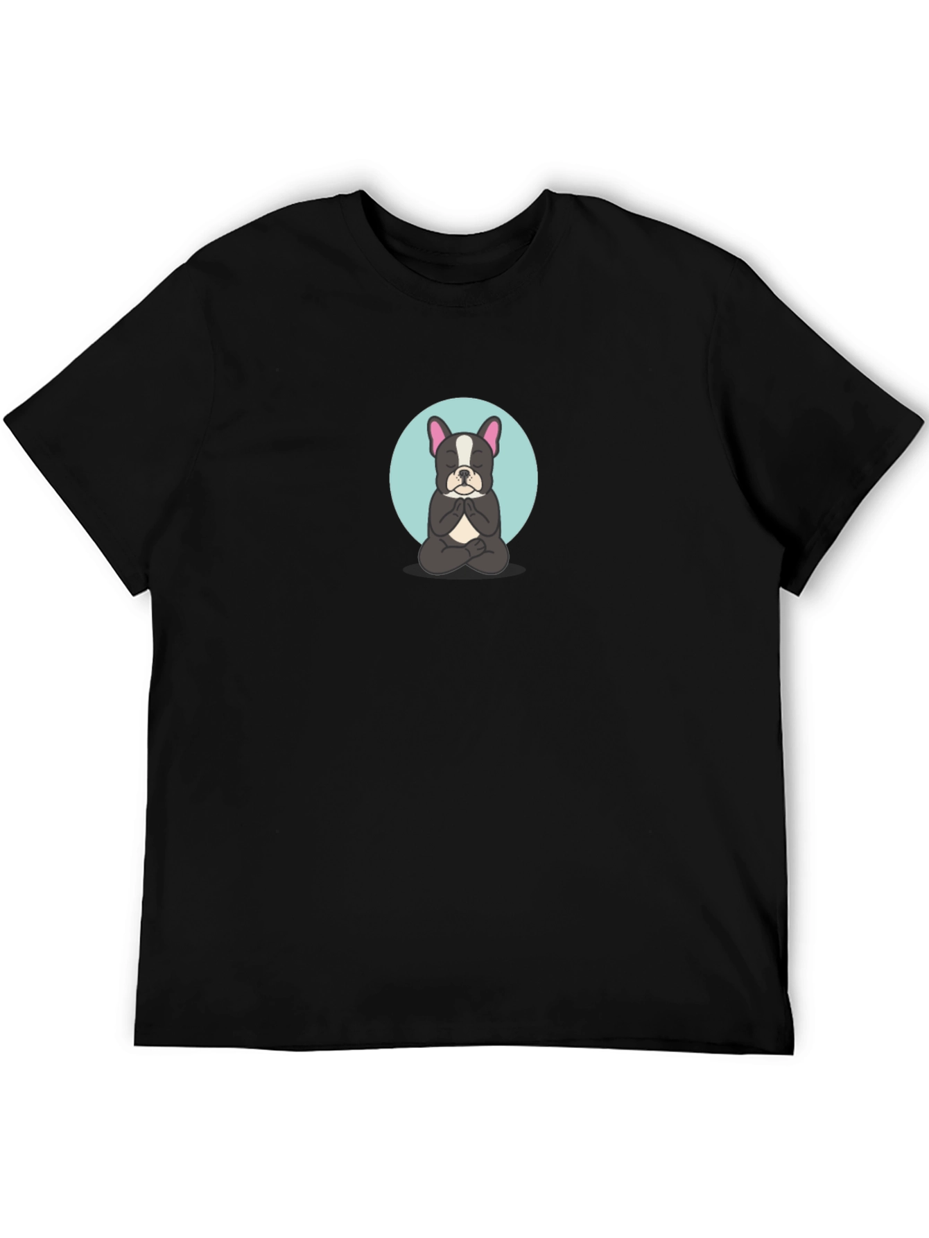 Black Meditating Dog Graphic Tee - Black T-Shirt view 5