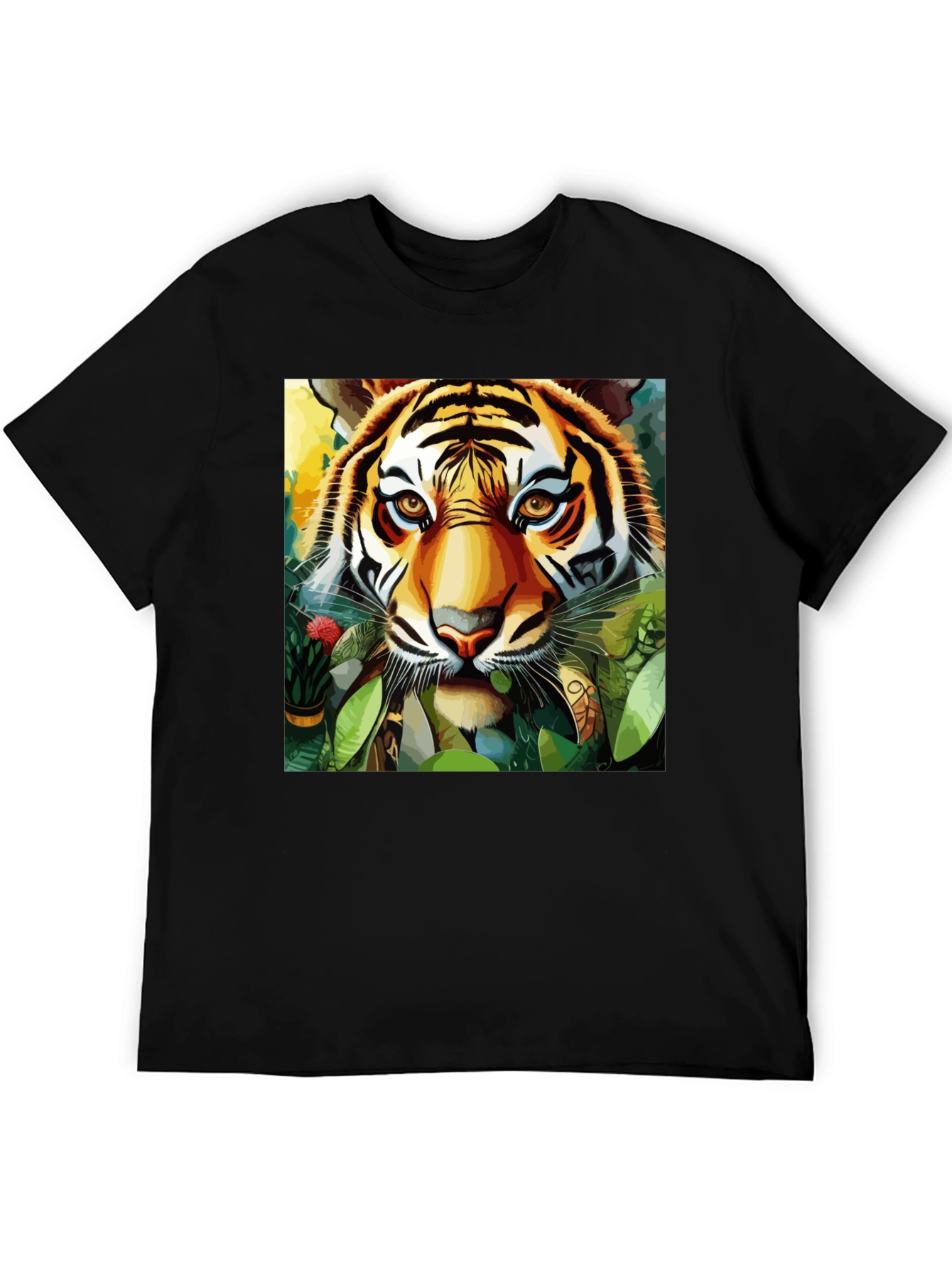 Black Tiger Portrait Graphic Tee - Bold Jungle Style view 5
