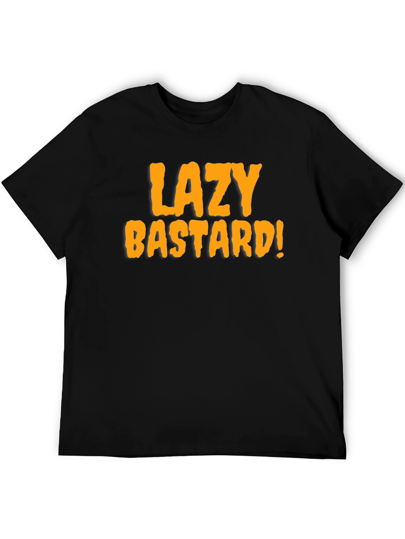 Black Lazy Bastard Tee - Bold Graphic Novelty T-Shirt view 5