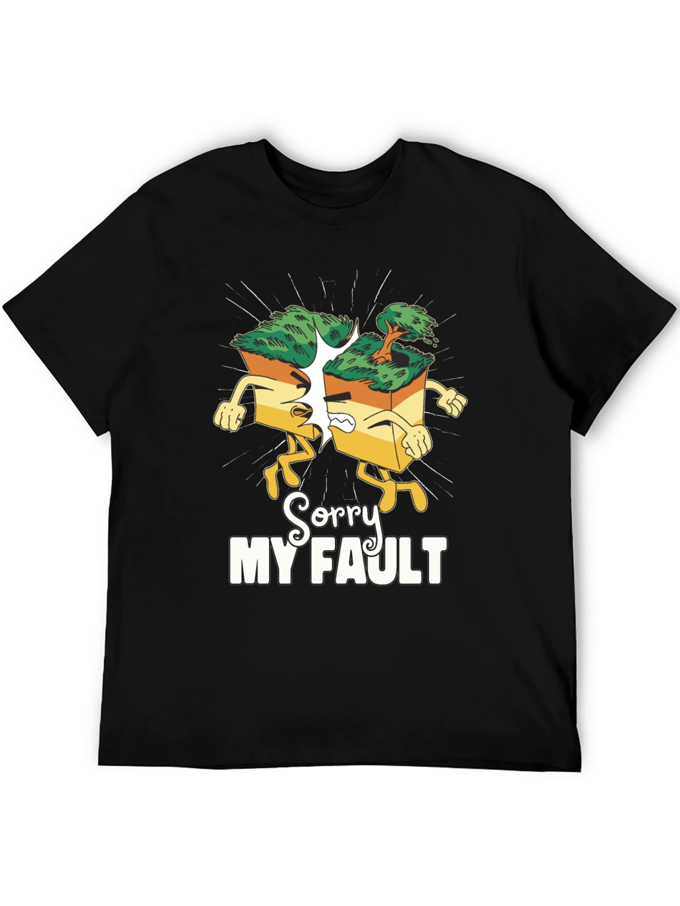 Black Sorry My Fault T-Shirt - Funny Bonsai Tree Design view 5