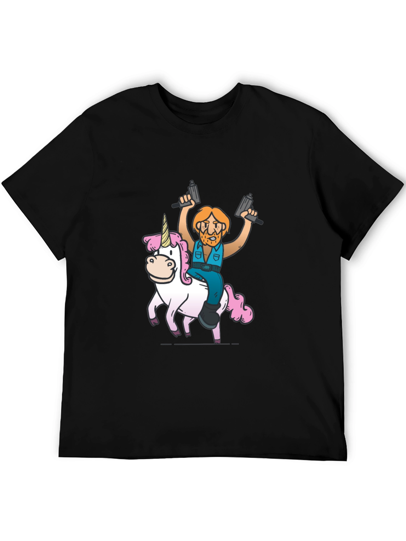 Black Unicorn Rider Graphic T-Shirt view 5