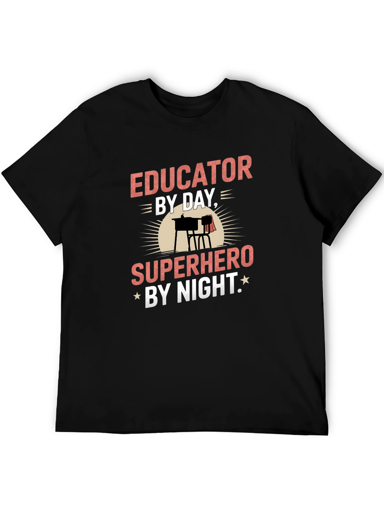 Black Educator Superhero T-Shirt view 5
