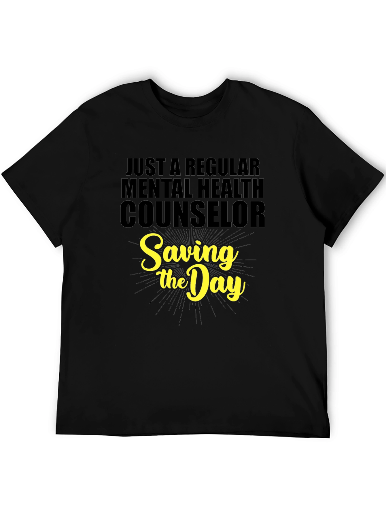Black Mental Health Counselor T-Shirt - Saving the Day view 5