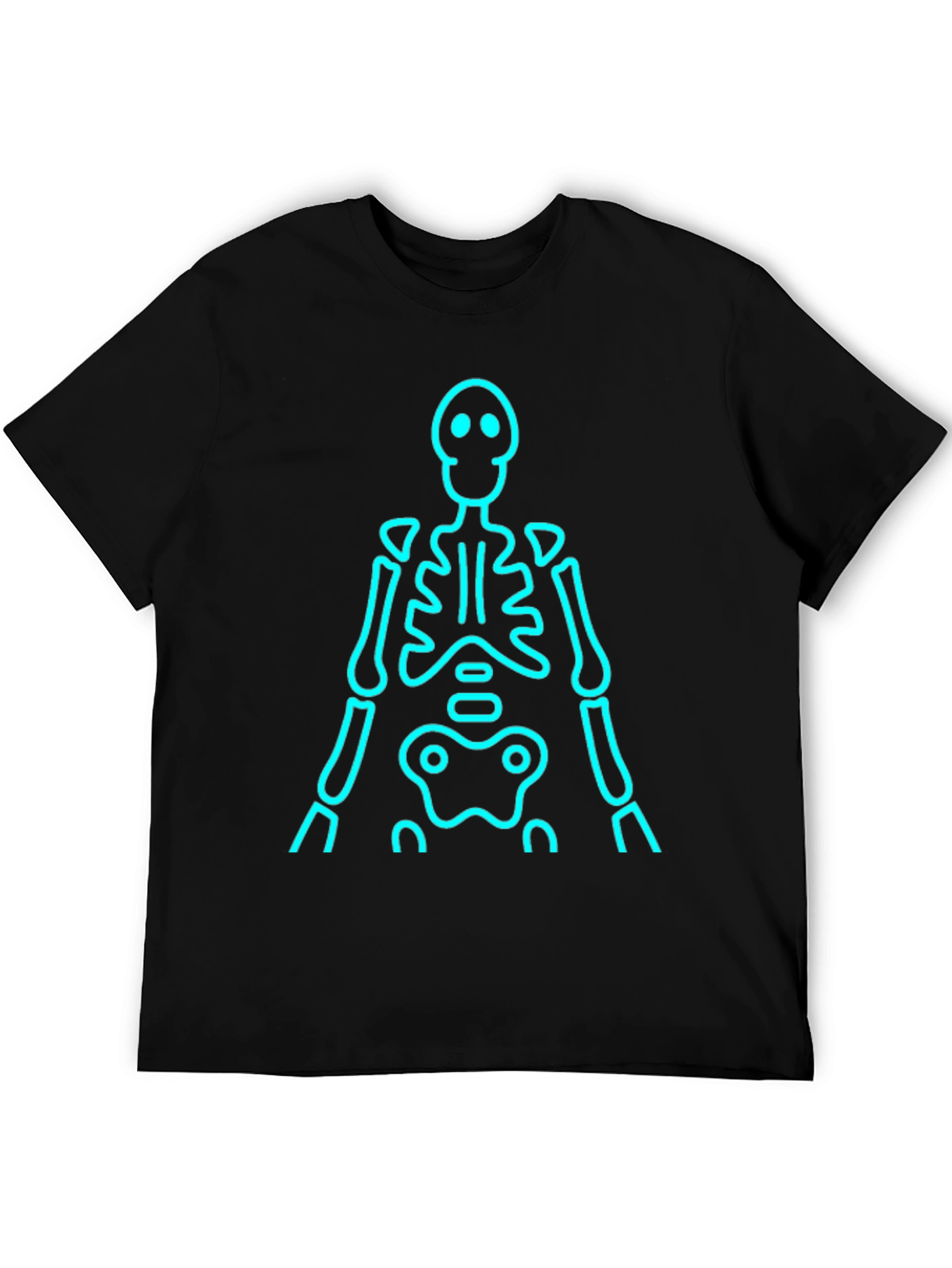 Black Skeleton Glow T-Shirt - Black view 5