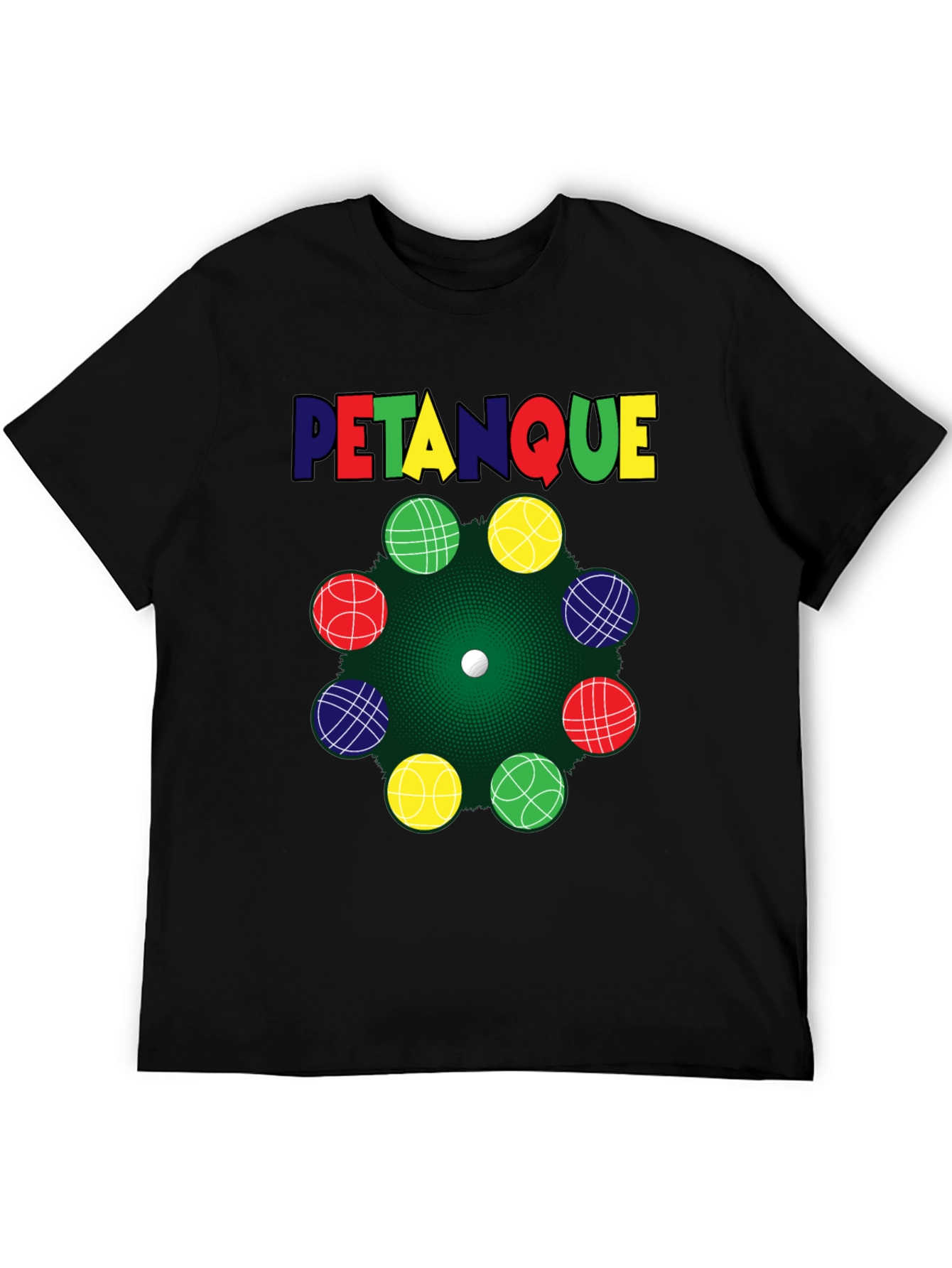 Black Pétanque Graphic T-Shirt view 5