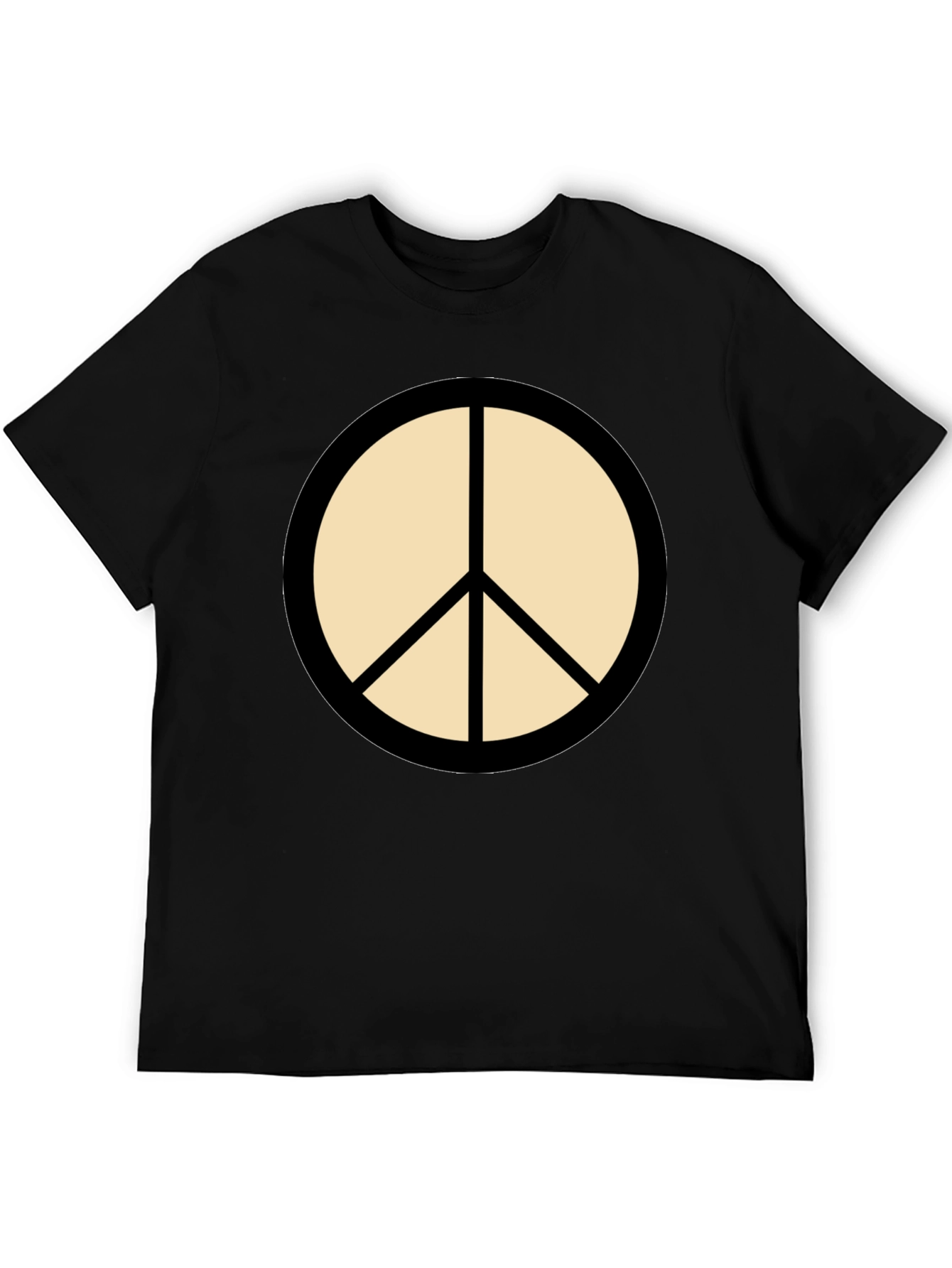 Black Peace Sign T-Shirt - Stylish & Comfortable Casual Wear view 5