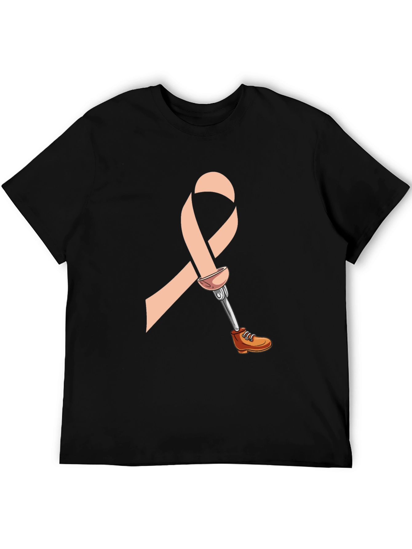 Black Prosthetic Awareness Ribbon Graphic T-Shirt view 5