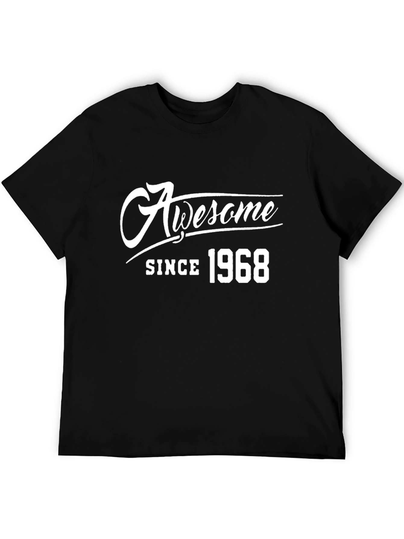Black Awesome Since 1968 Graphic Tee - Black view 5