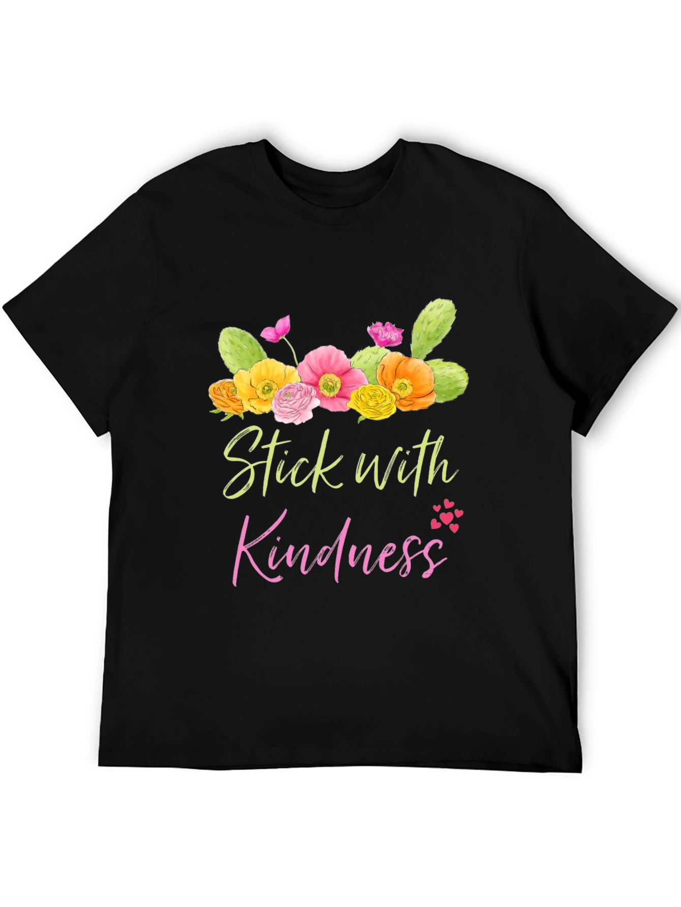 Black Stick with Kindness Graphic Tee view 5