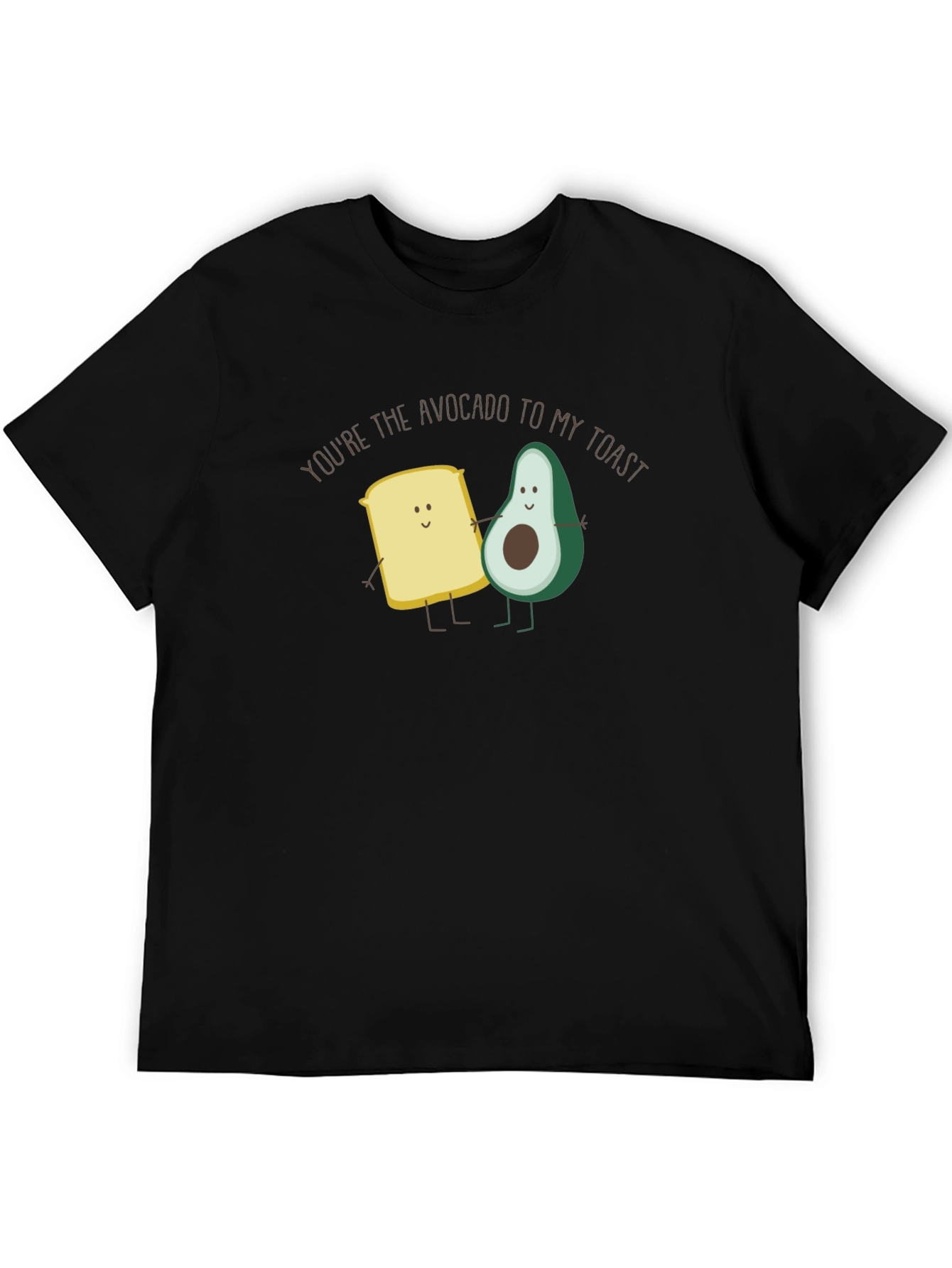 Black Avocado Toast Funny Graphic Tee - Black view 5