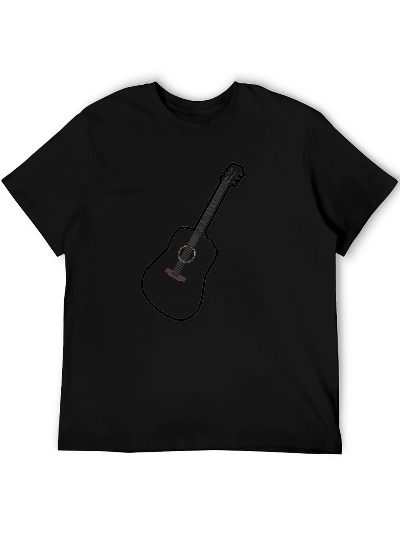 Black Black Guitar Graphic Tee - Music Lover T-Shirt view 5
