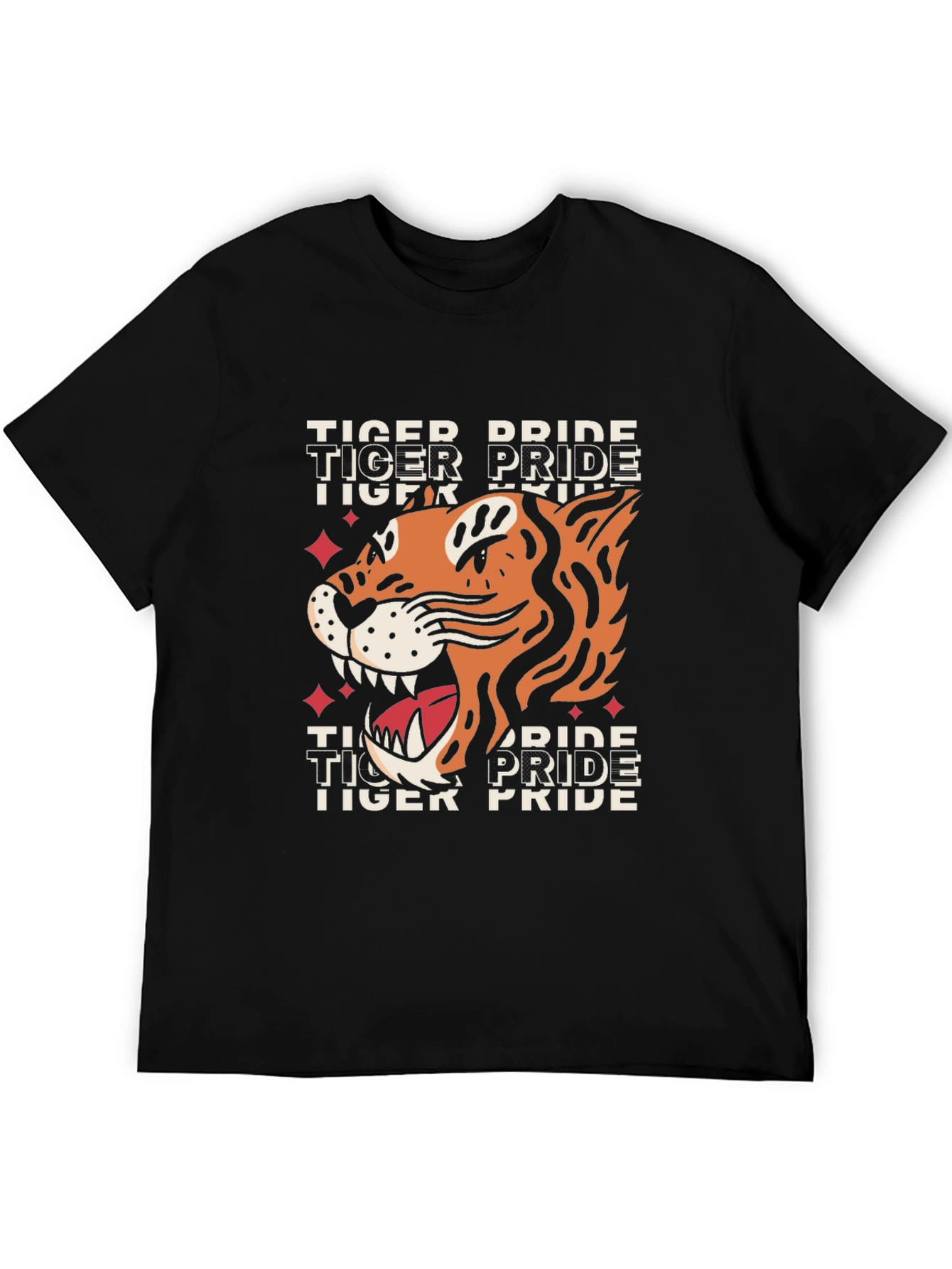 Black Tiger Pride Graphic Tee - Bold Animal Print view 5