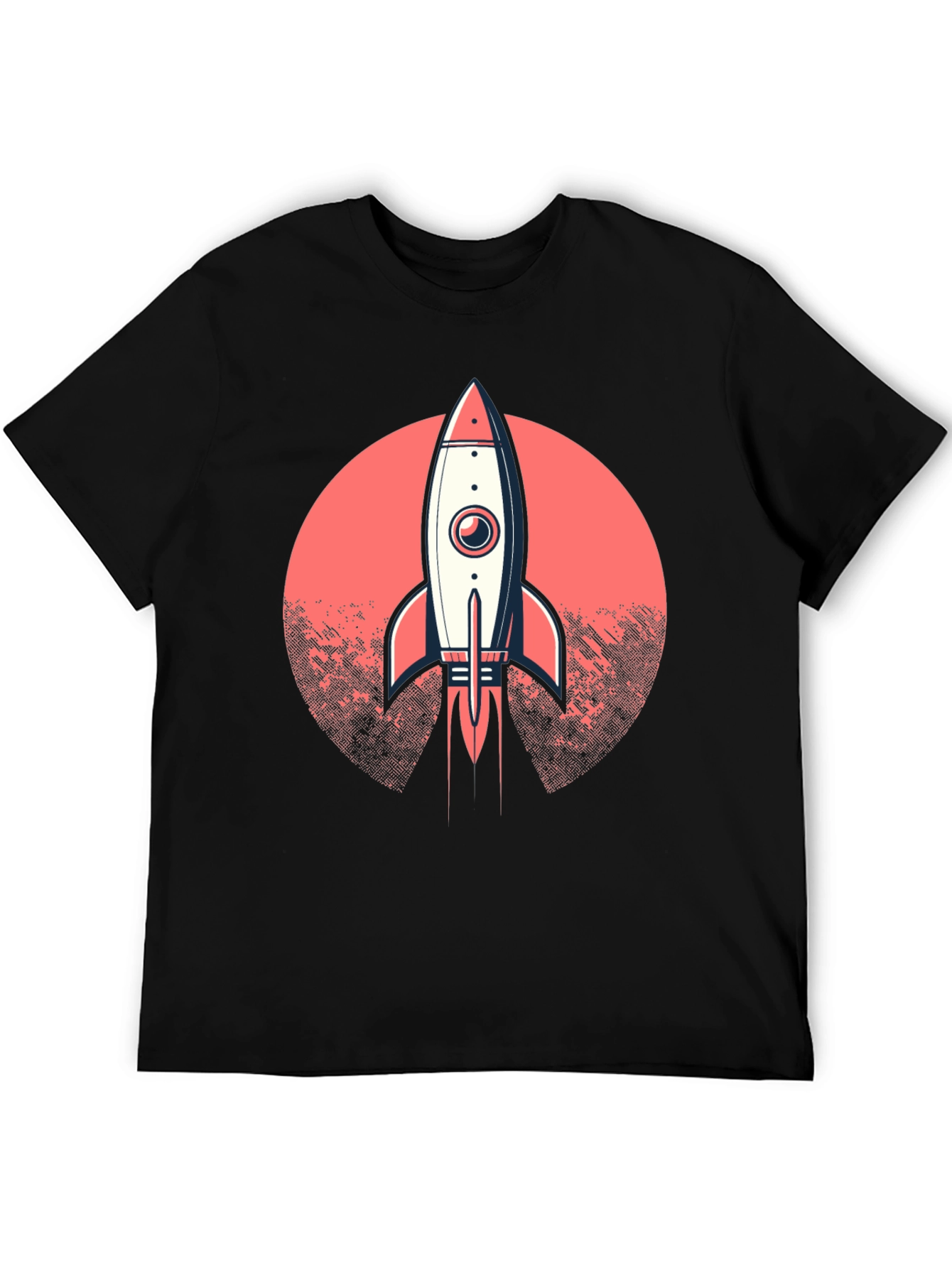 Black Rocket Launch Graphic T-Shirt - Black view 5