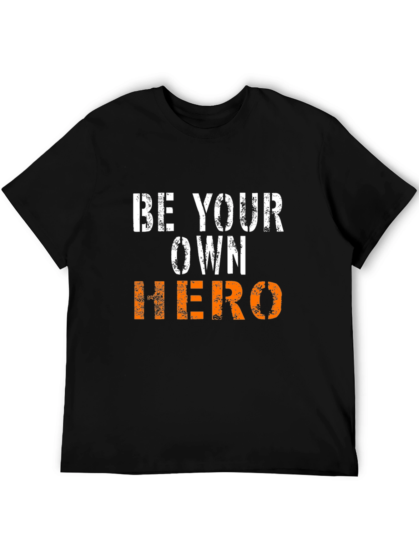Black Be Your Own Hero Graphic Tee - Motivational Shirt view 5