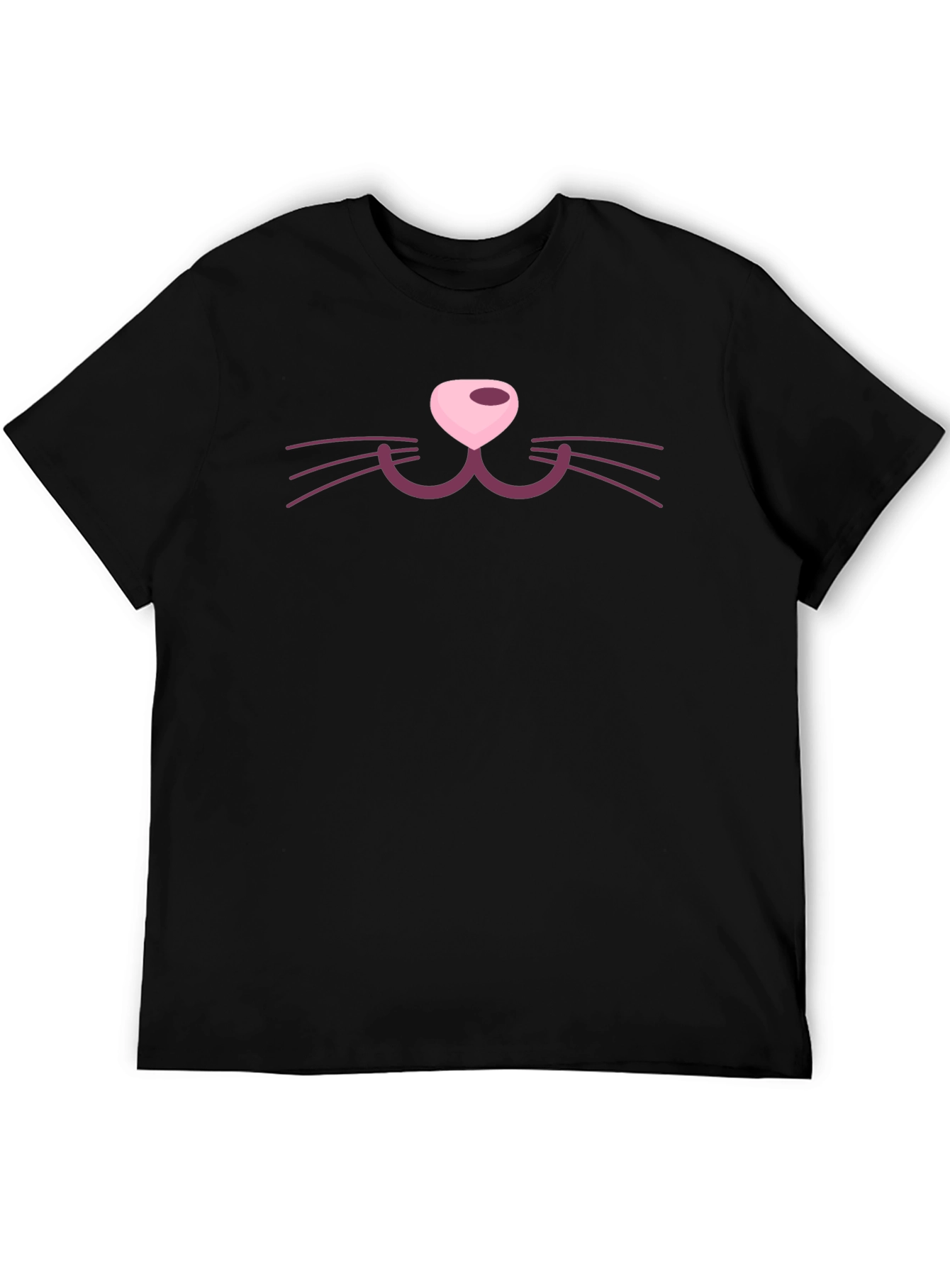 Black Cat Face Graphic Tee - Fun Novelty Shirt view 5
