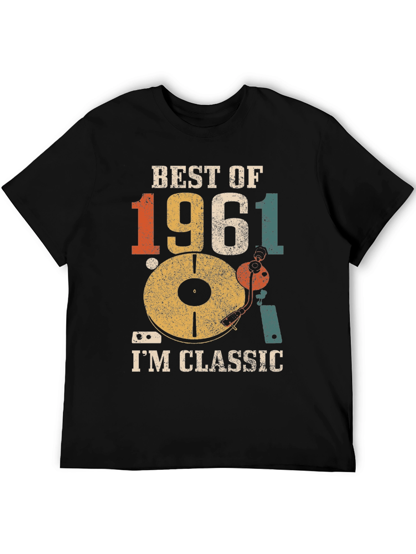 Black Best of 1961 Classic Graphic T-Shirt view 5