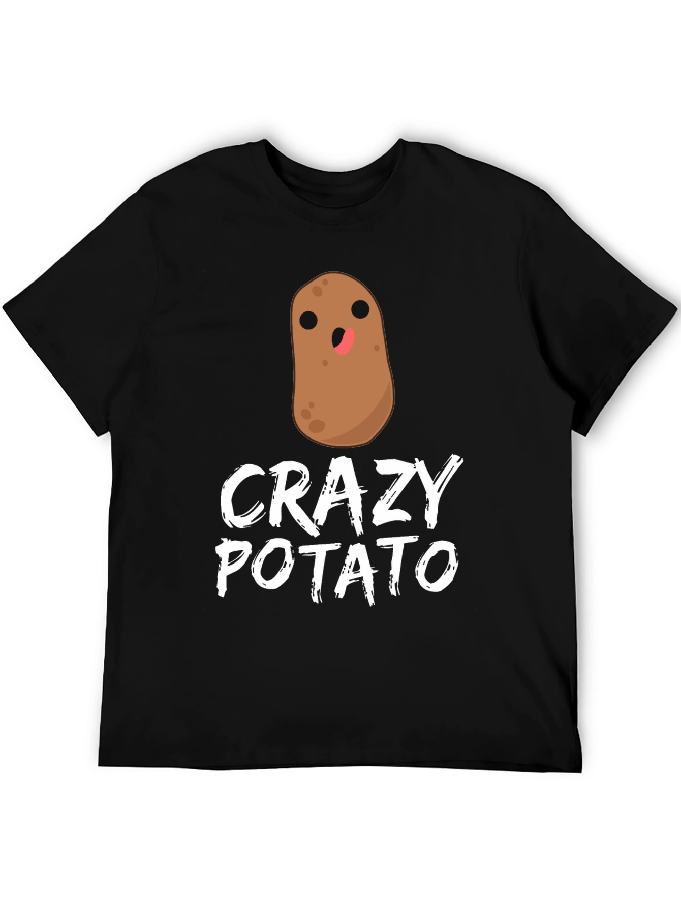 Black Crazy Potato Graphic T-Shirt - Quirky Fun Tee view 5
